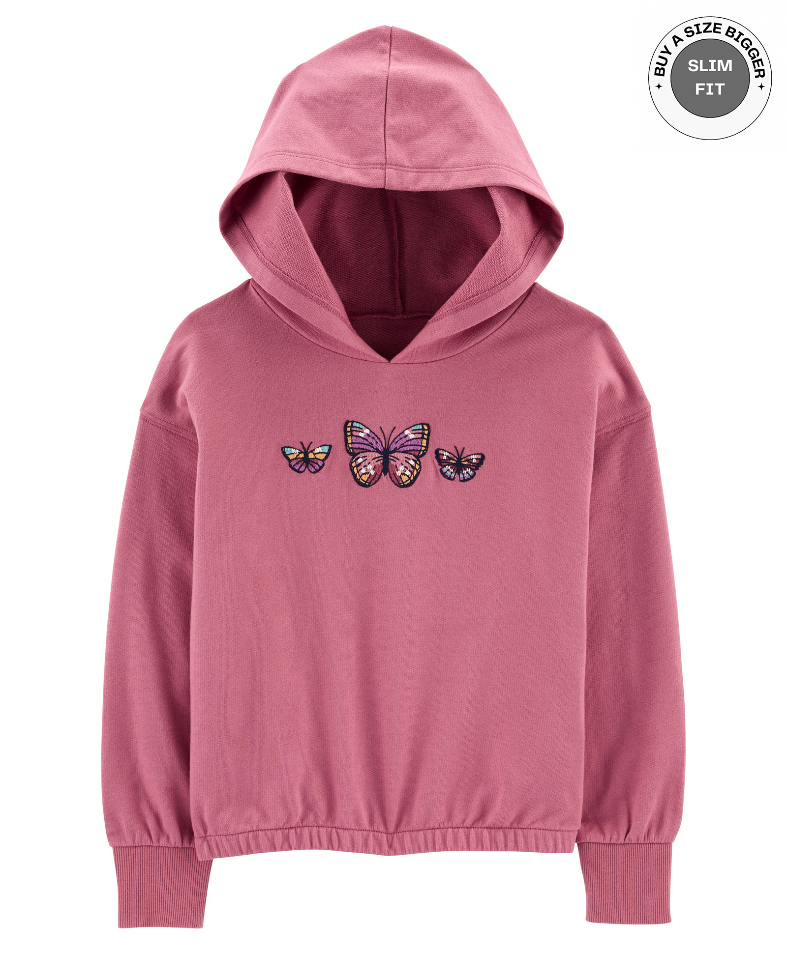 Carter's Butterfly French Terry Hoodie- Pink-image-8