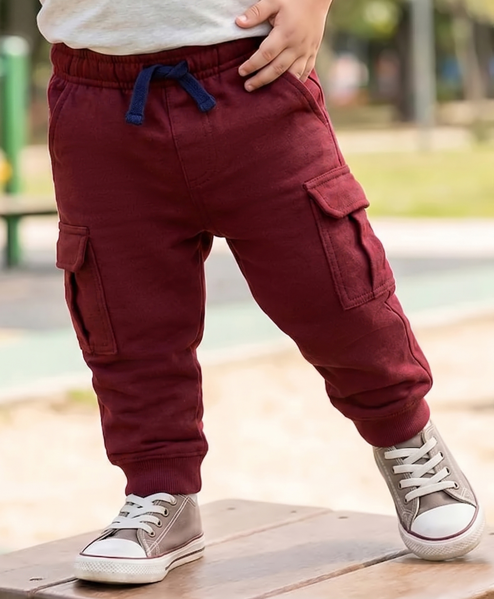Carter's Pull On French Terry Joggers - Red-picture-11