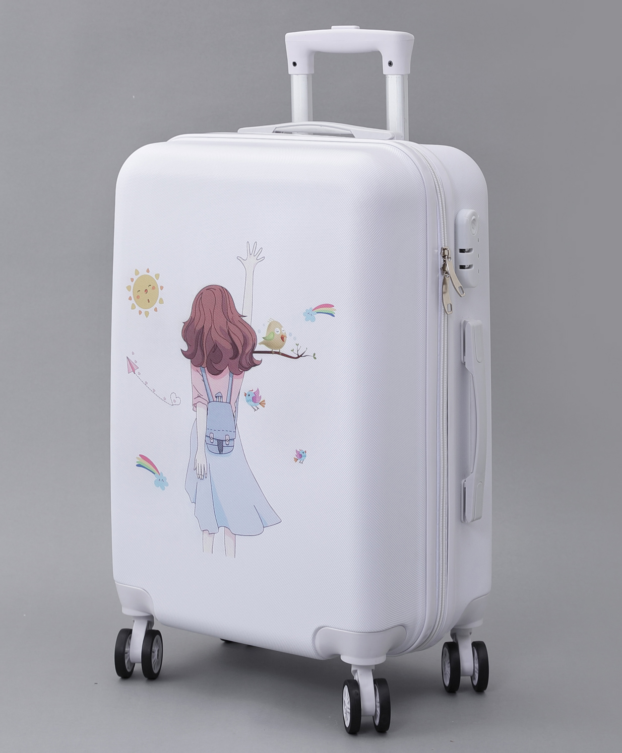 Pine Kids Trolley Luggage Bags White - 22.8 inch-image-16