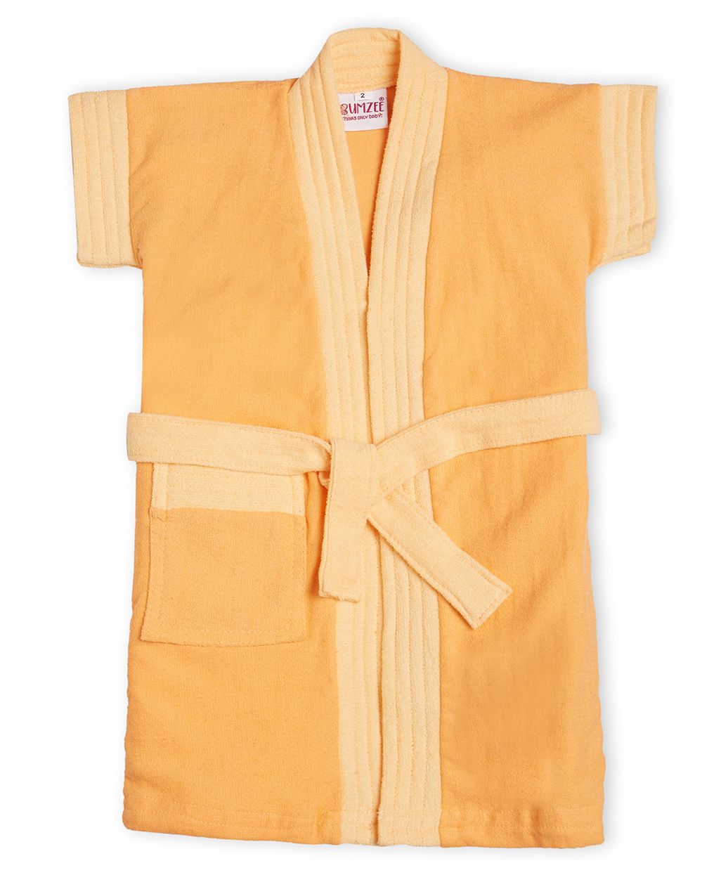 BUMZEE Half Sleeves Bath Robe - Orange-image-19