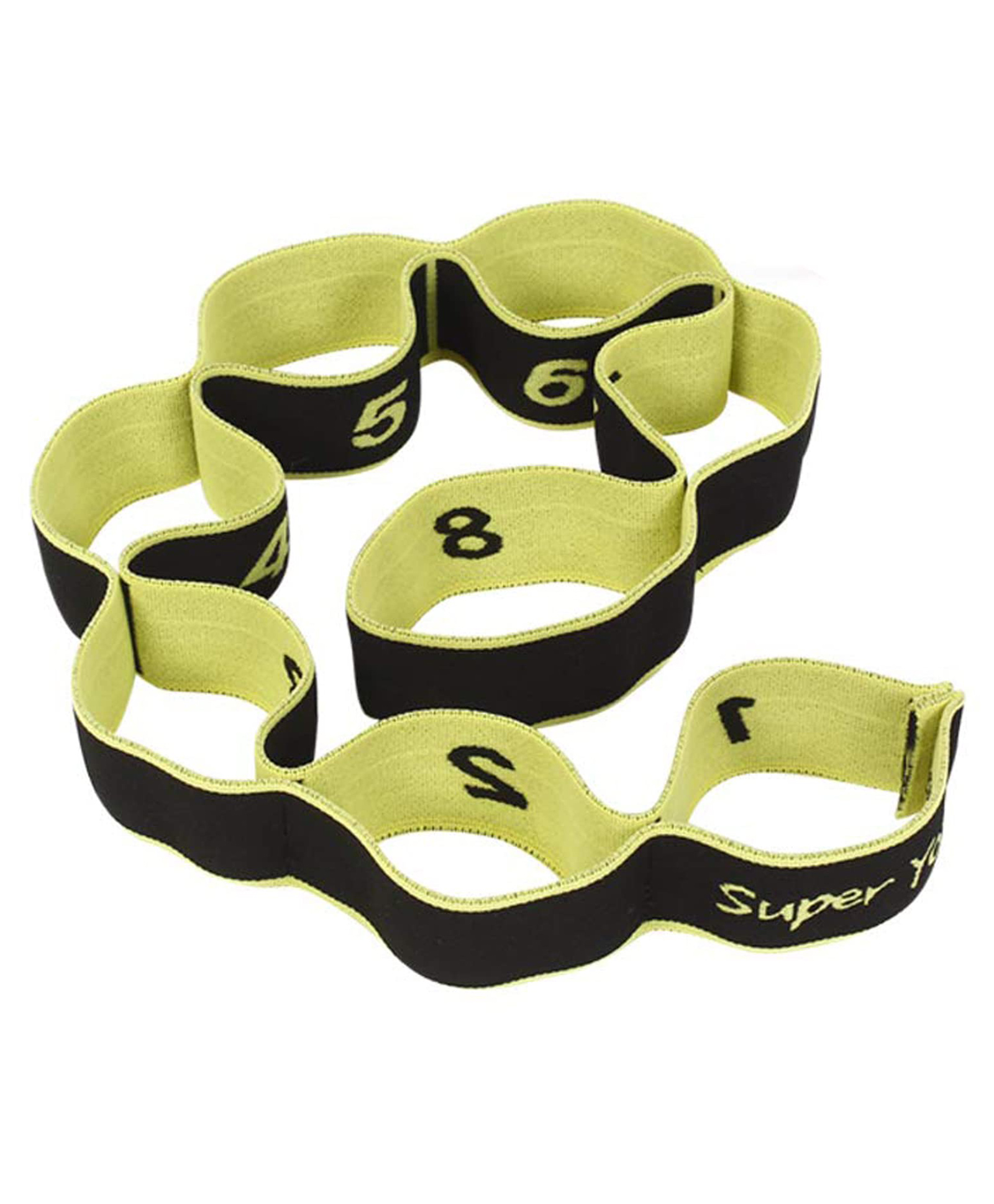 Strauss Multi 8 Loop Yoga Stretching Strap - Yellow Black-picture-12