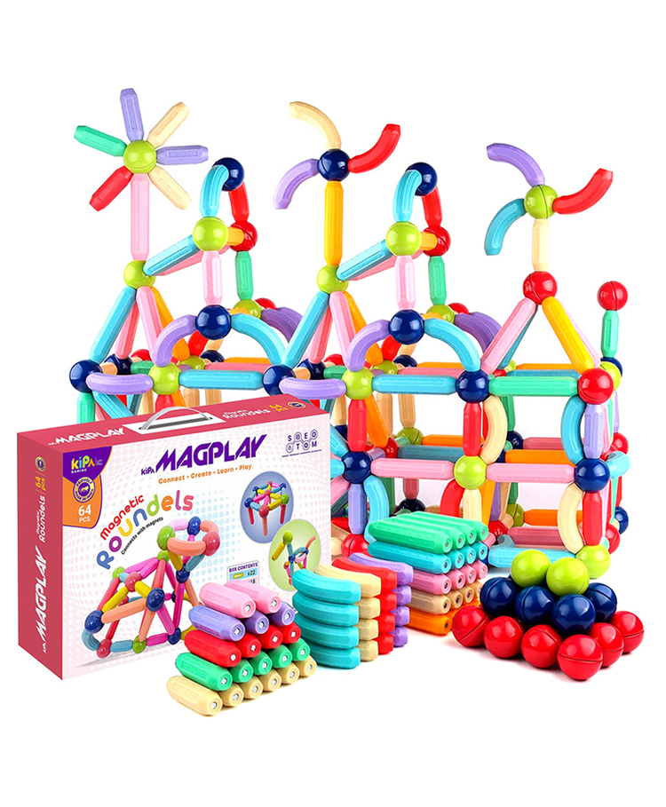 Kipa MagPlay Magnetic Stick And Ball Set Multicolour - 64 Pieces-picture-15