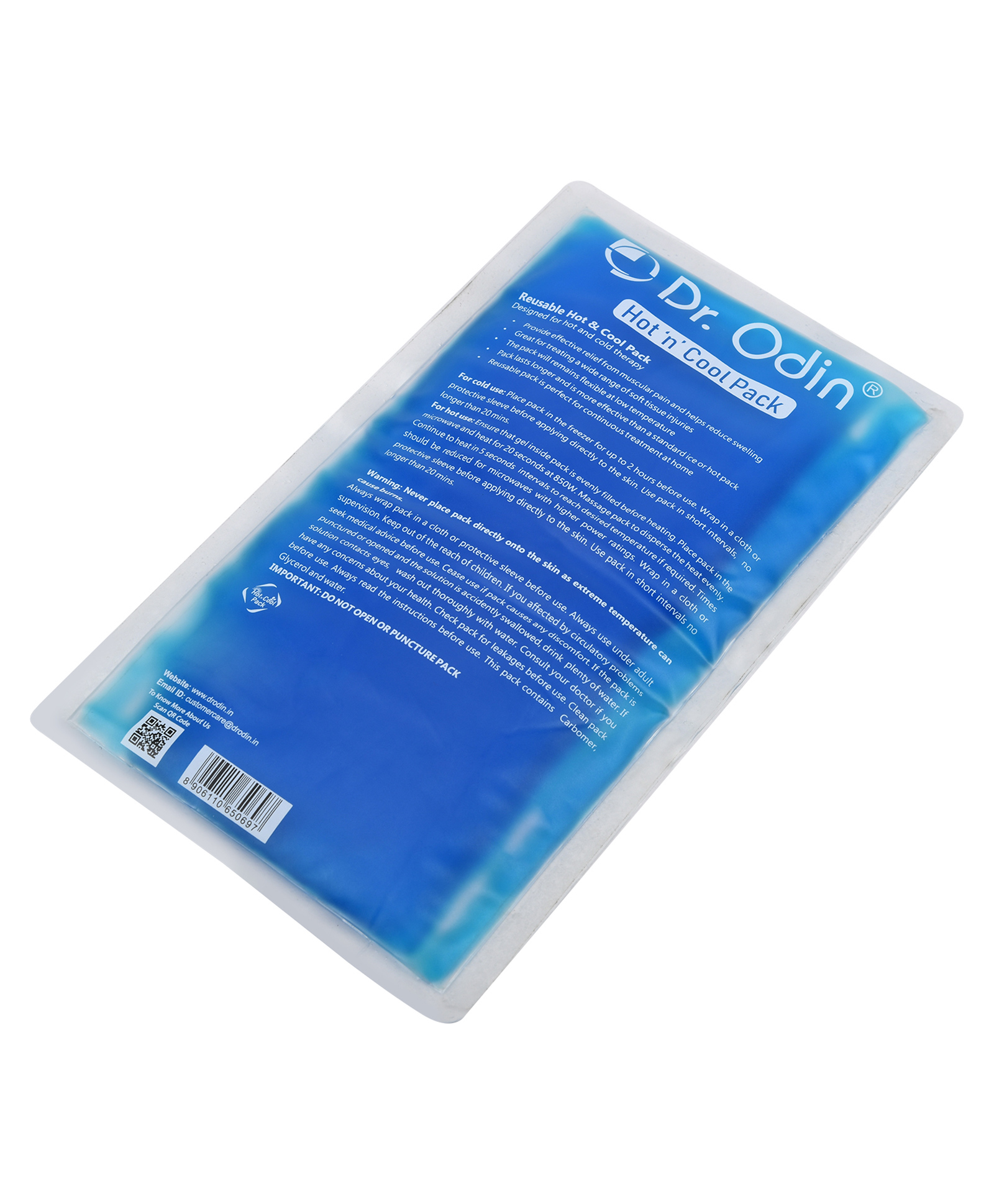 Dr Odin Transparent Hot & Cool Gel Pack For Pain Relief, Designed For Hot & Cold Therapy-Blue-image-4