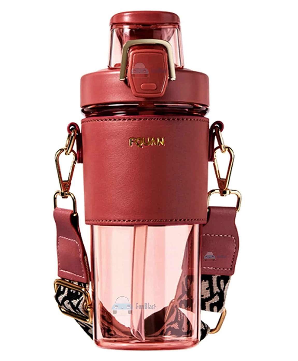 FunBlast Tritan Sipper Bottle with Straw Maroon - 500 ml-image-19