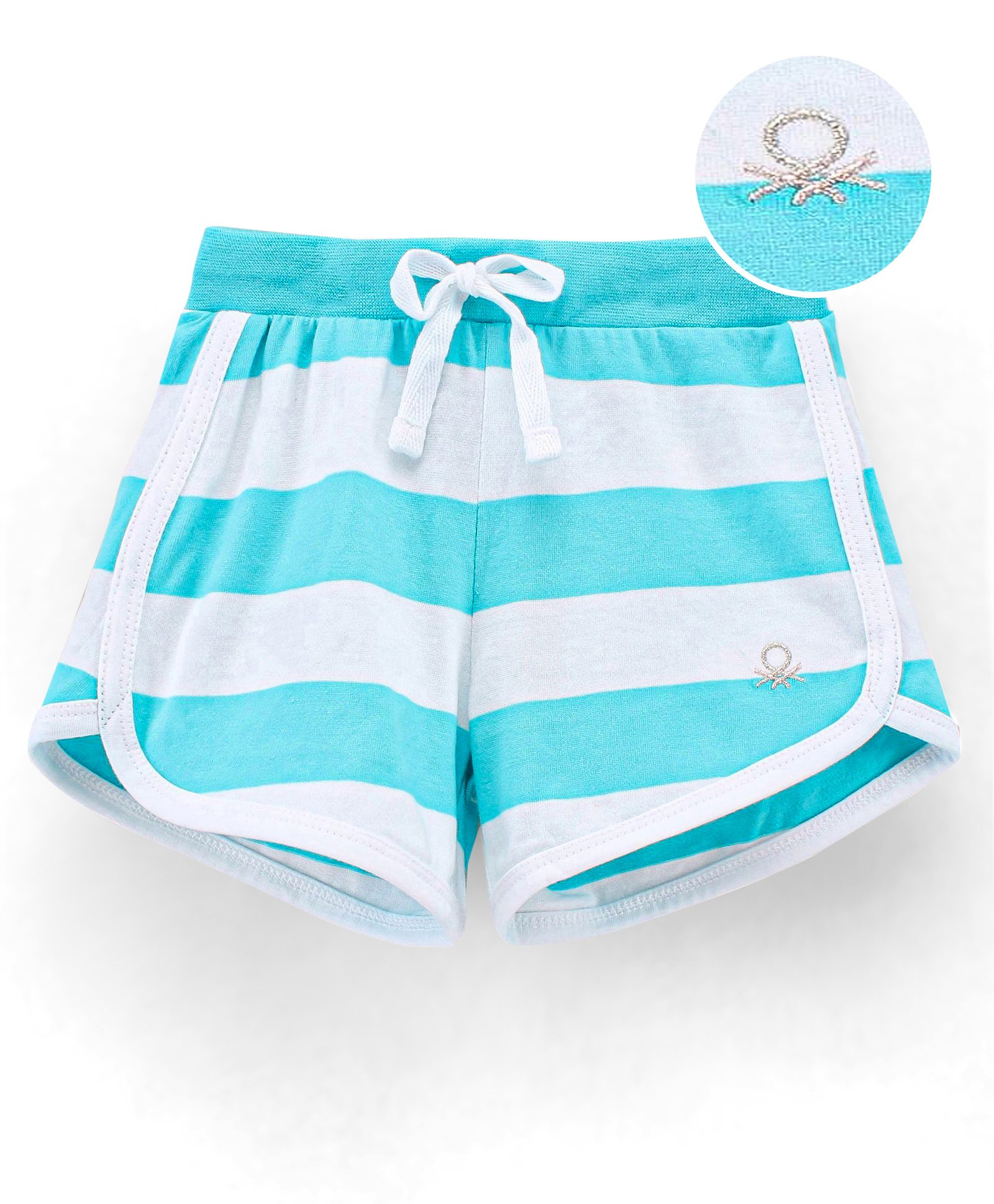 UCB Knee Length Striped Shorts - Blue-picture-10