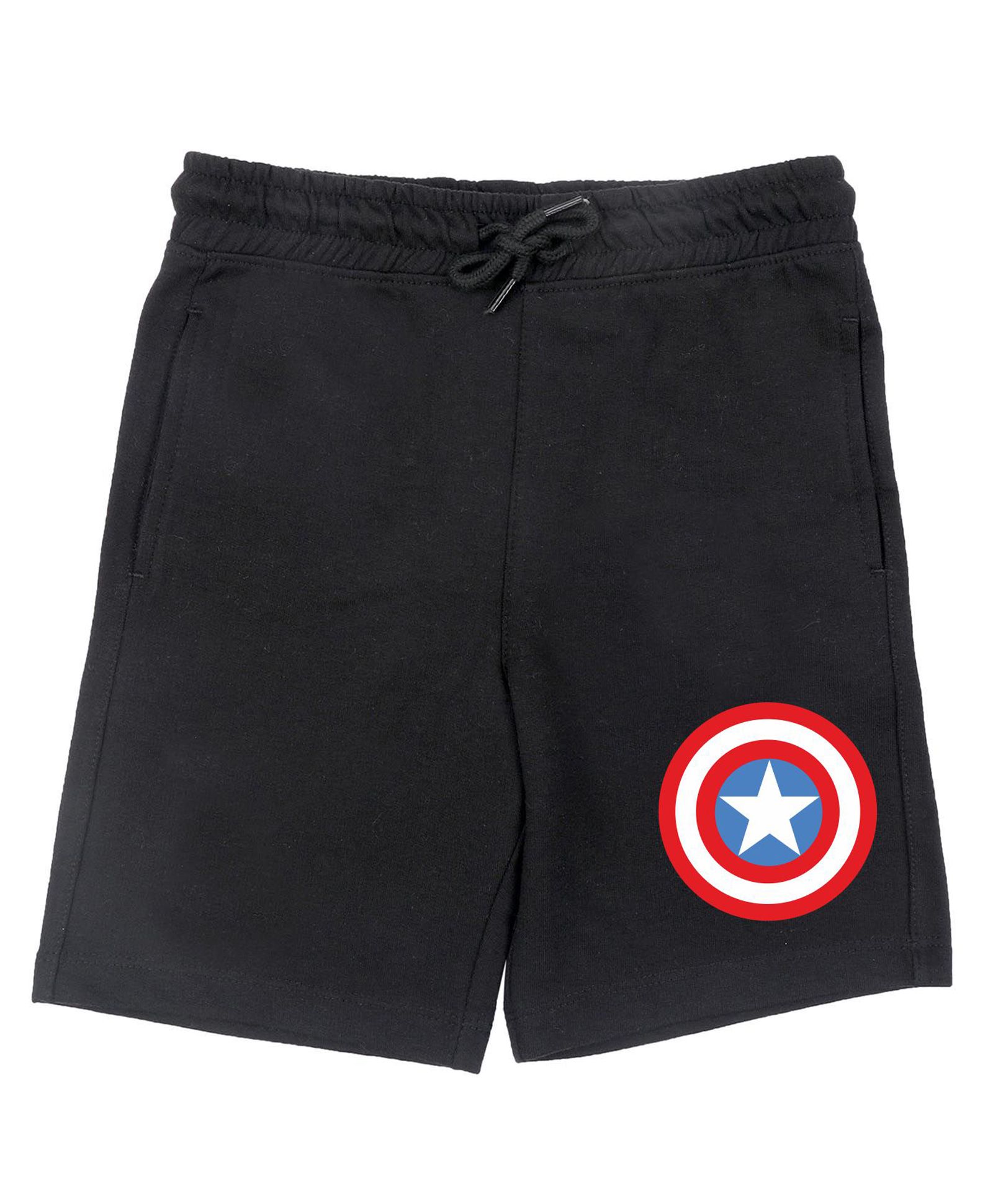 Marvel By Wear Your Mind Captain America Star Printed Shorts - Black-picture-24