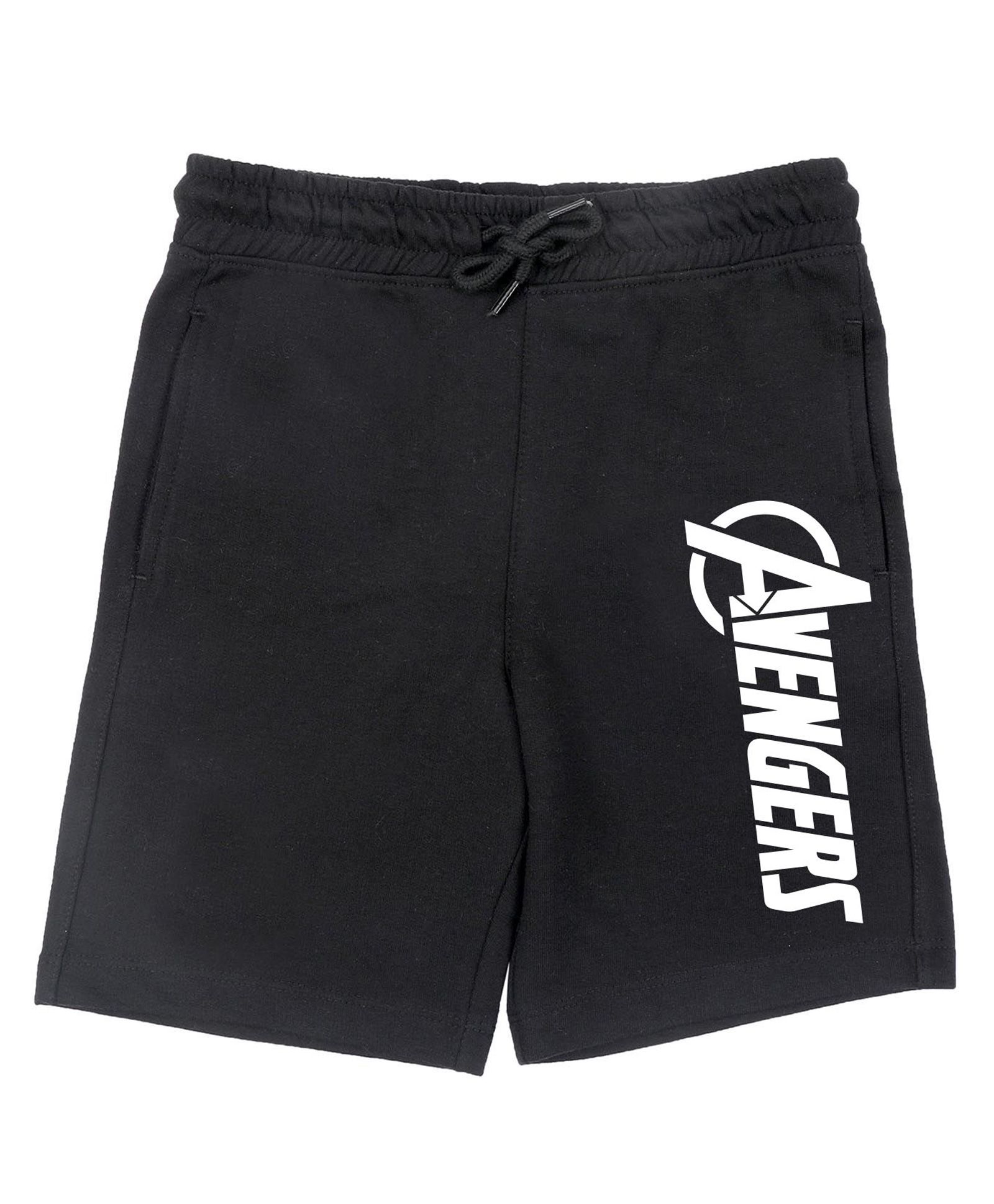Marvel By Wear Your Mind Graphic Print Detailing Shorts - Black-picture-13
