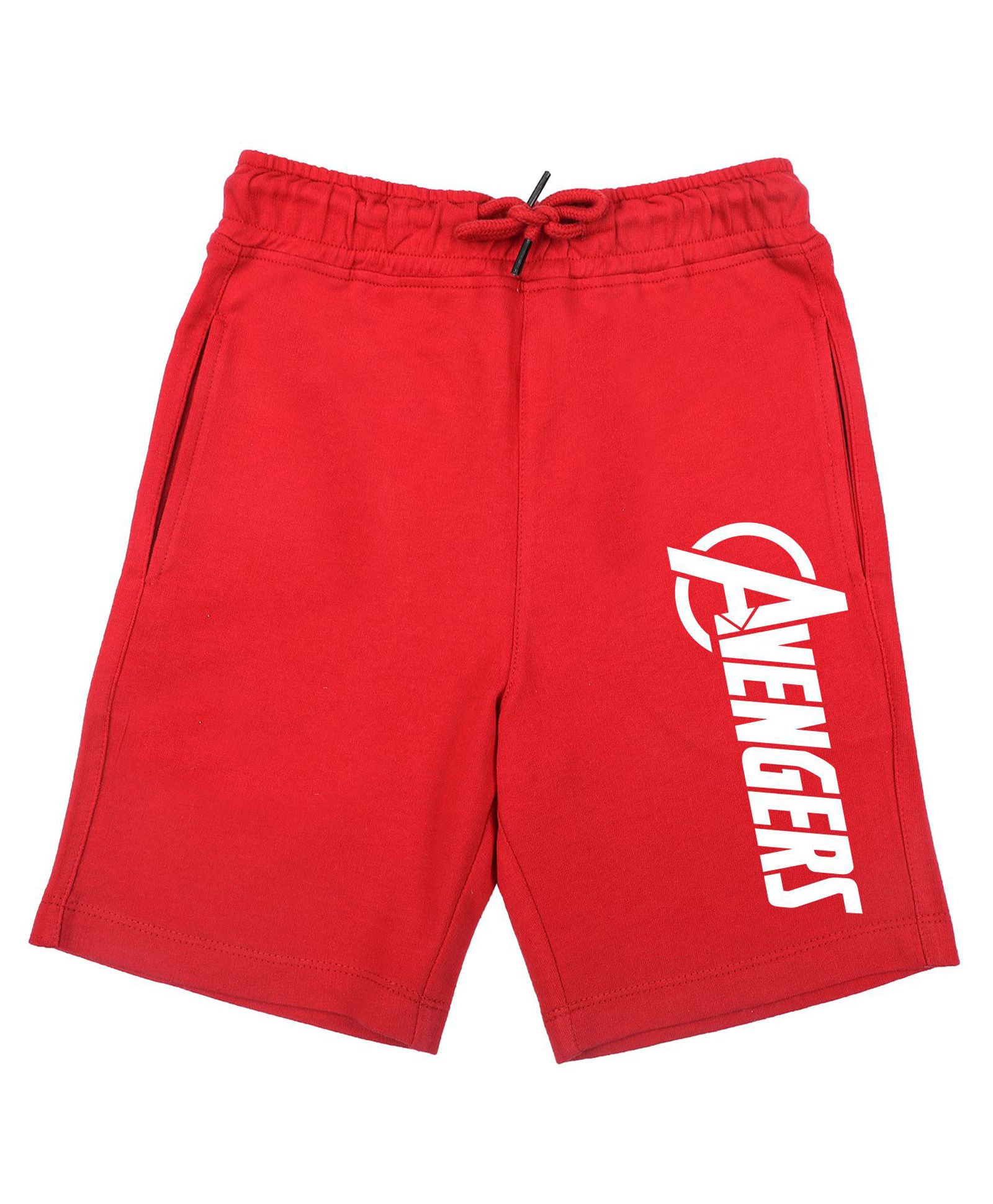 Marvel By Wear Your Mind Graphic Print Detailing Shorts - Red-picture-20
