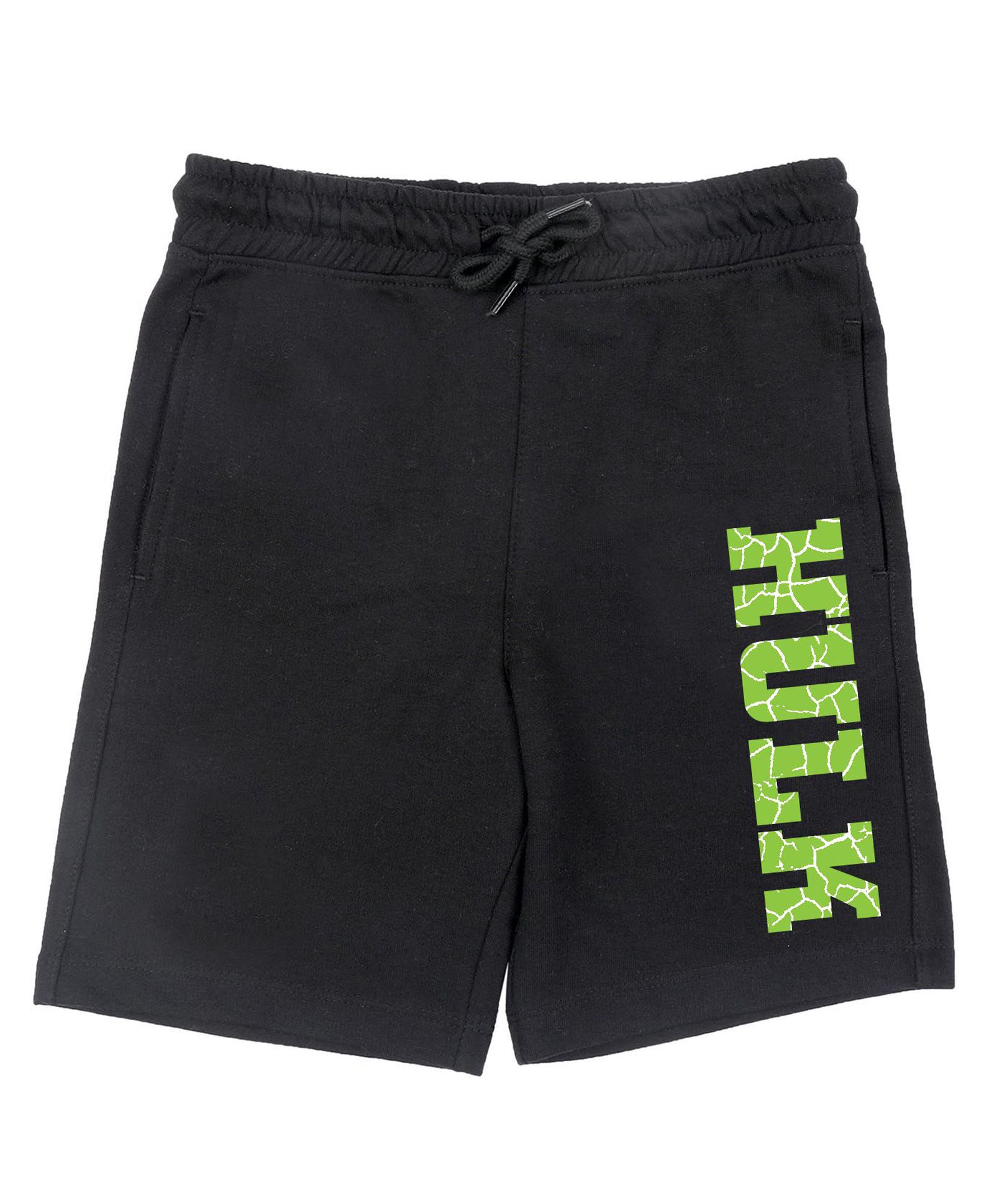 Marvel By Wear Your Mind Graphic Hulk Printed Shorts - Black-image-37