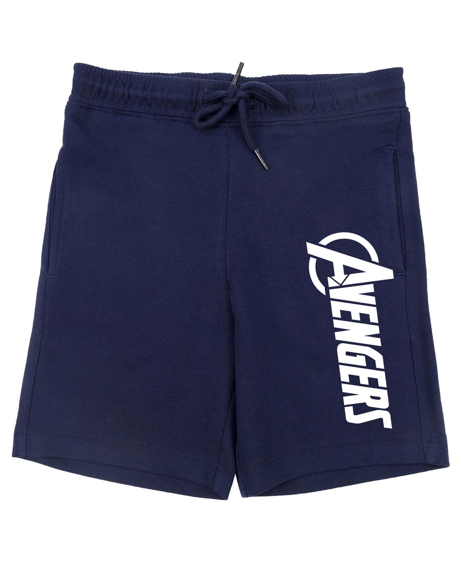 Marvel By Wear Your Mind Graphic Print Detailing Shorts - Navy Blue-picture-18