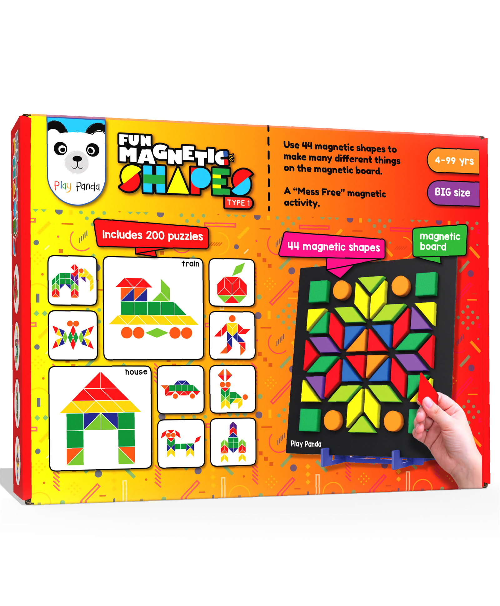 Play Panda Fun Magnetic Shapes Senior Type 1 -  44 Pieces-image-28