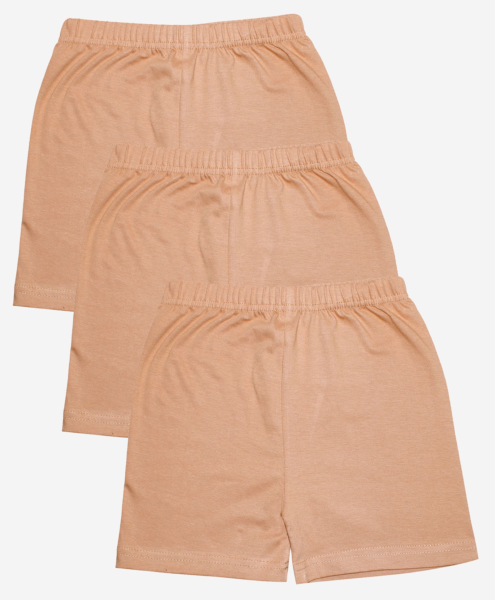 Kiddopanti Pack Of 3 Solid Cycling Shorts - Brown-picture-17