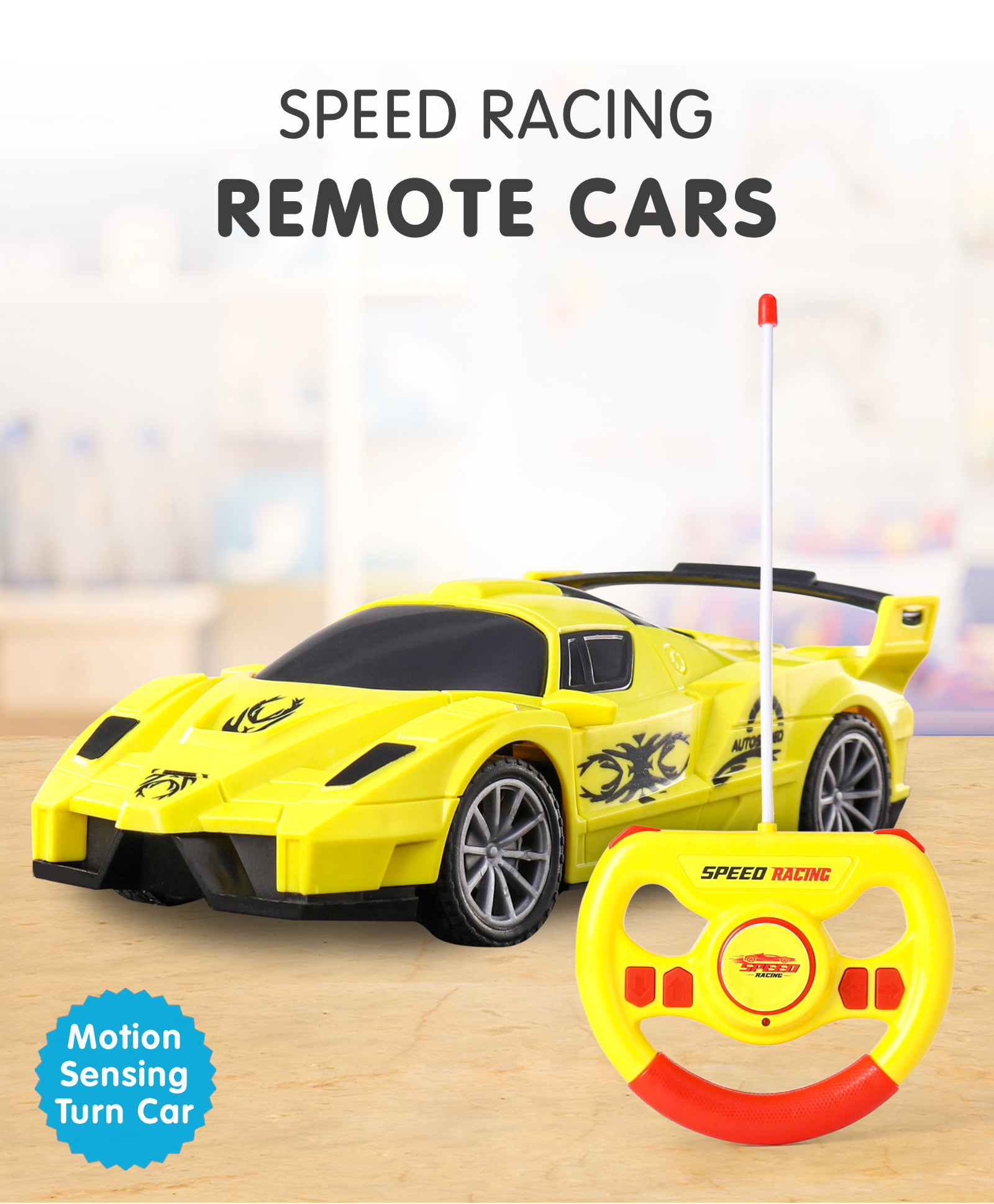 Speed Racing Remote Car Scale Ration 1:24 - Yellow-image-21