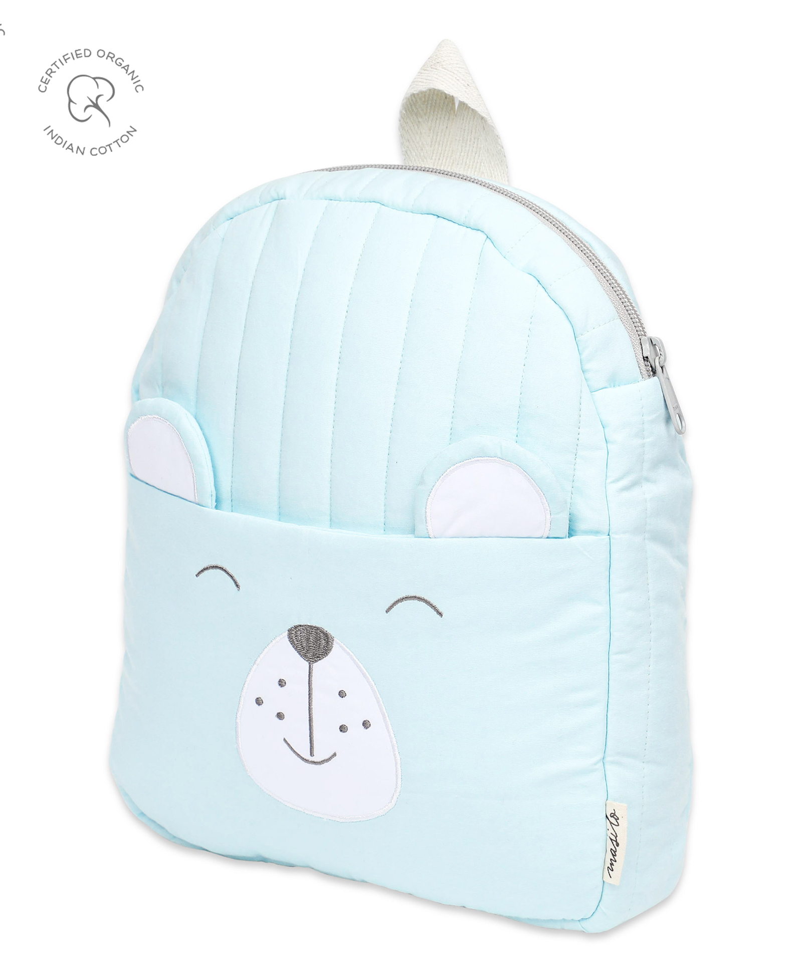 Masilo Kids Organic Cotton Backpack Bear Blue - 13 Inches-image-20