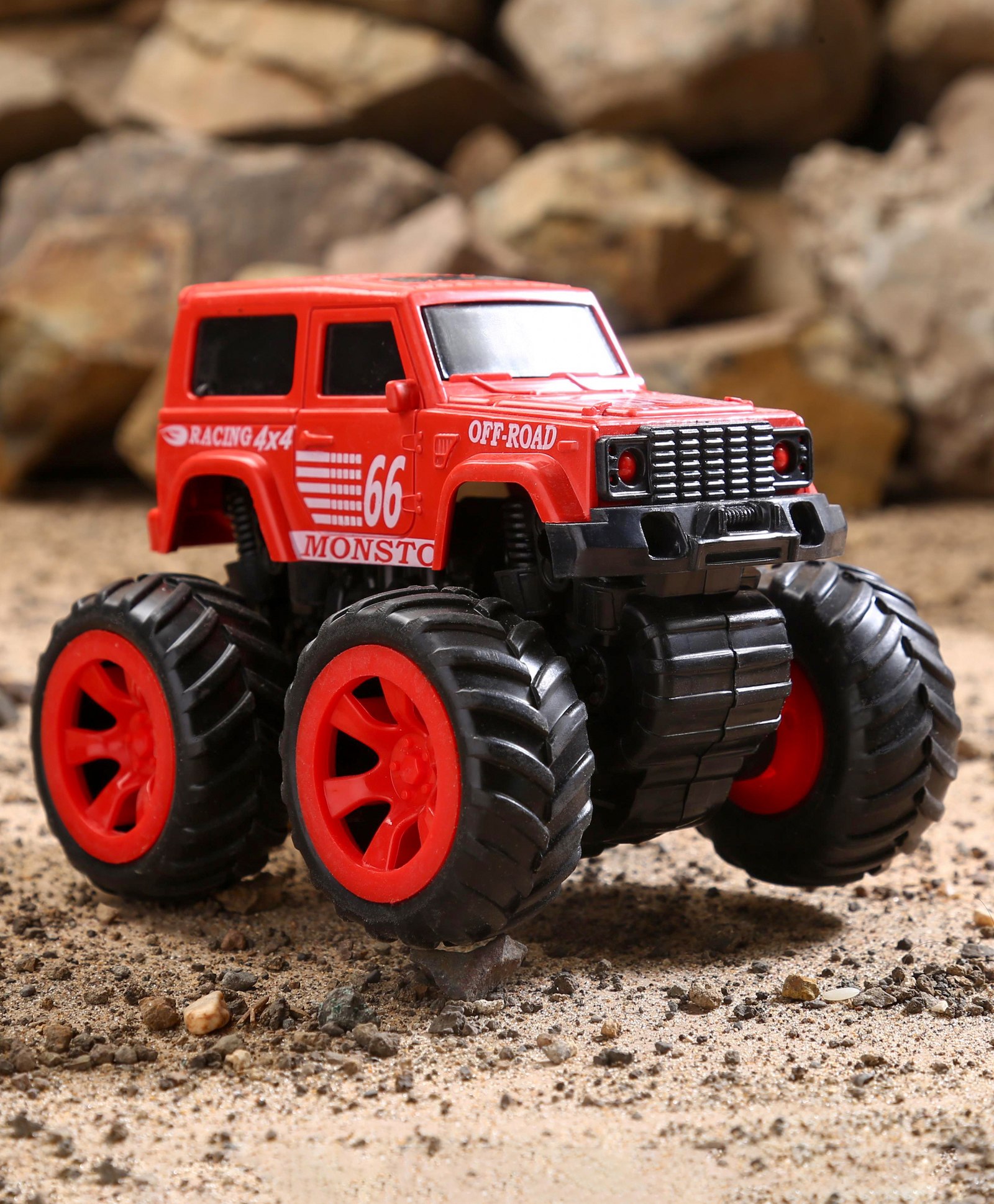 Monsto Friction Monster Truck Toy - Red-picture-44