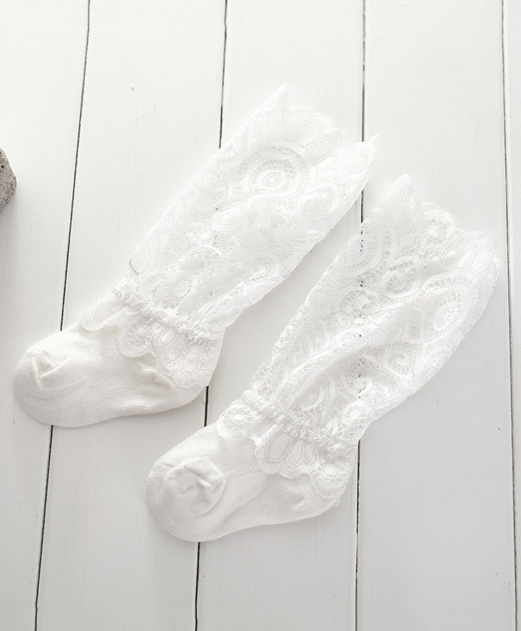 Tipy Tipy Tap Lace Infant Socks - White-picture-37