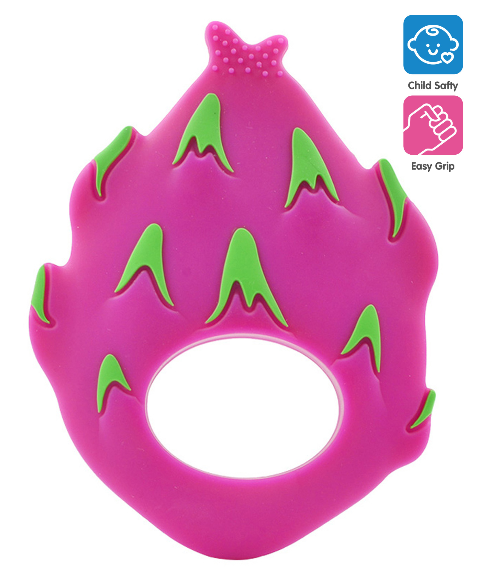 fab n funky Dragon Fruit Shape  Silicone Teether - Purple-picture-29