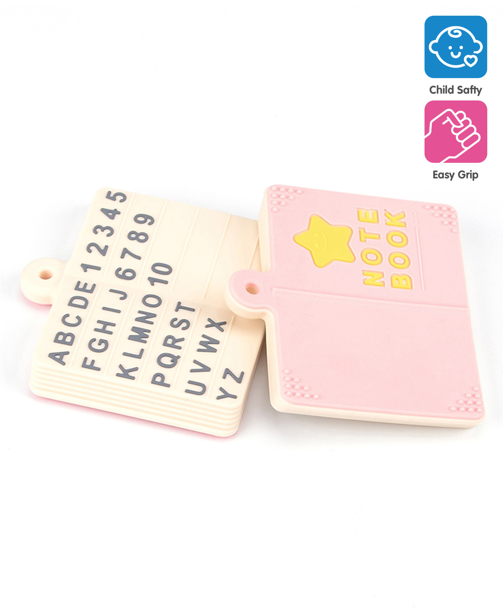 fab n funky Alphabet Silicone Teether - Pink-picture-10