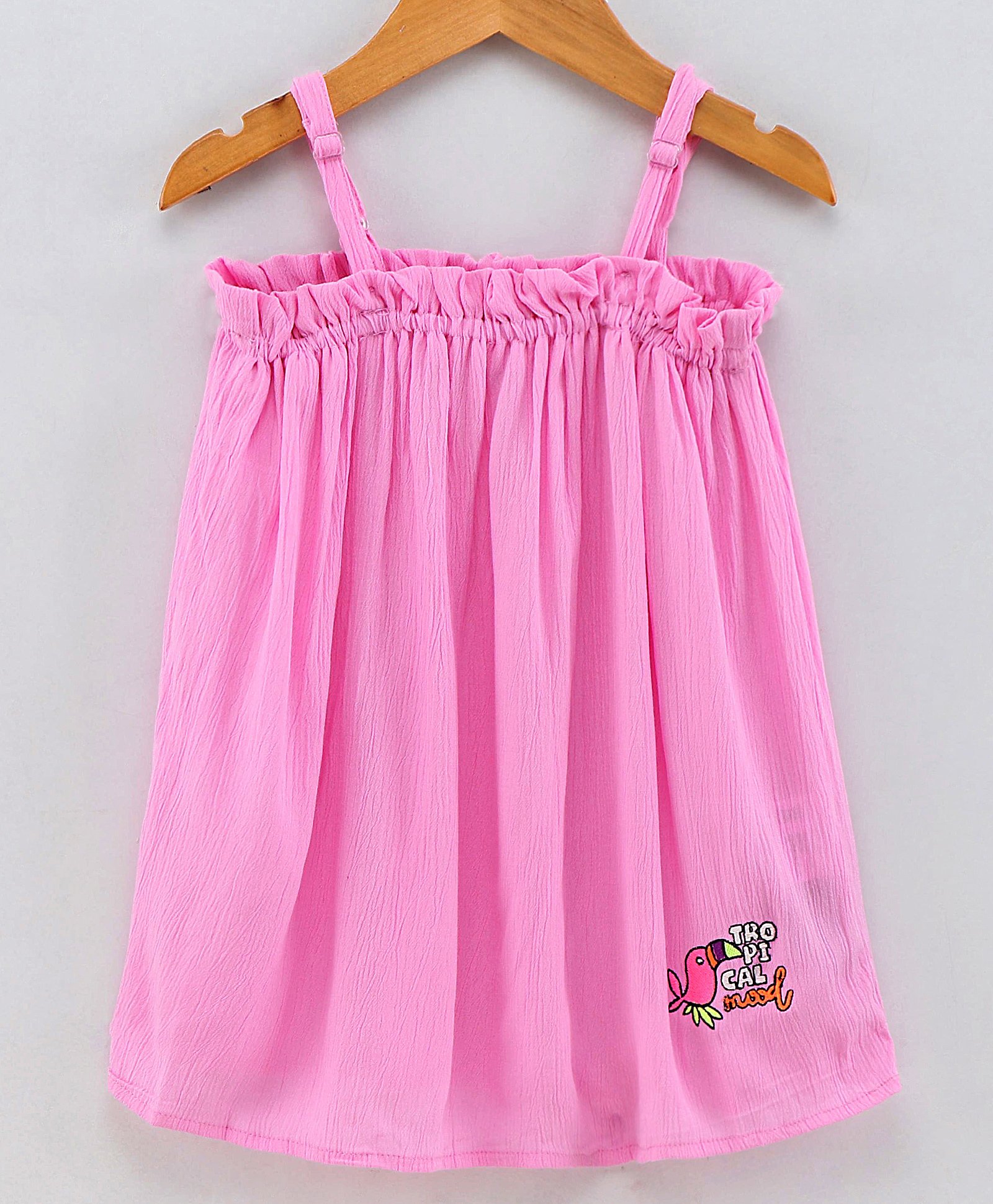 Vitamins Singlet Top Bird Embroidered - Pink-picture-22