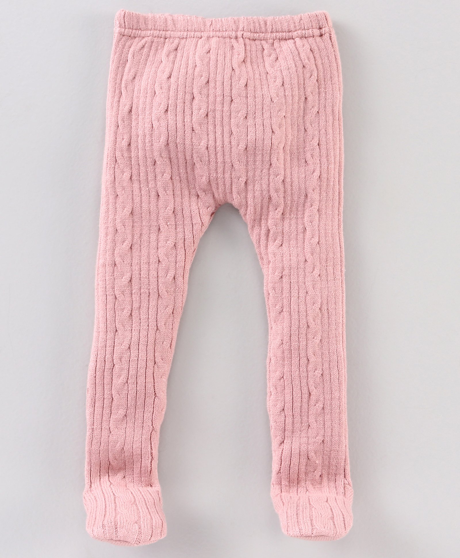Babyhug Sweater Knit Booties Leggings - Pink-image-40