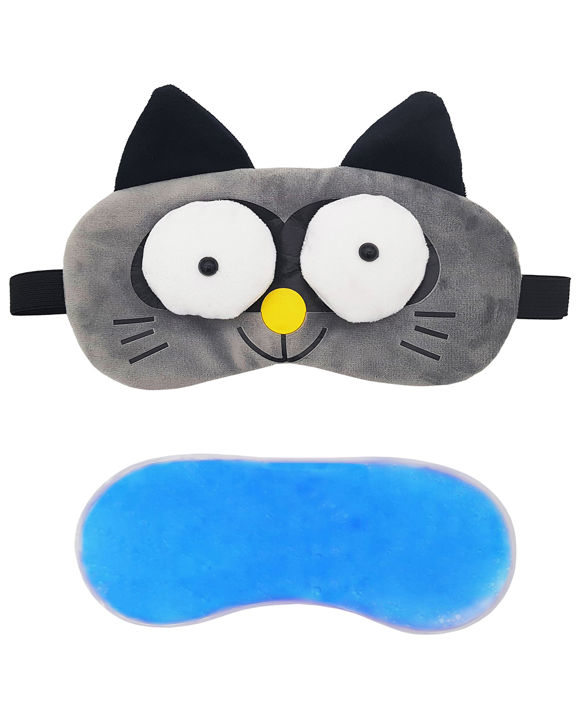 Jenna Cute 3D Cat Sleeping Eye Shade Mask Cover With Cooling Gel - Grey-image-25