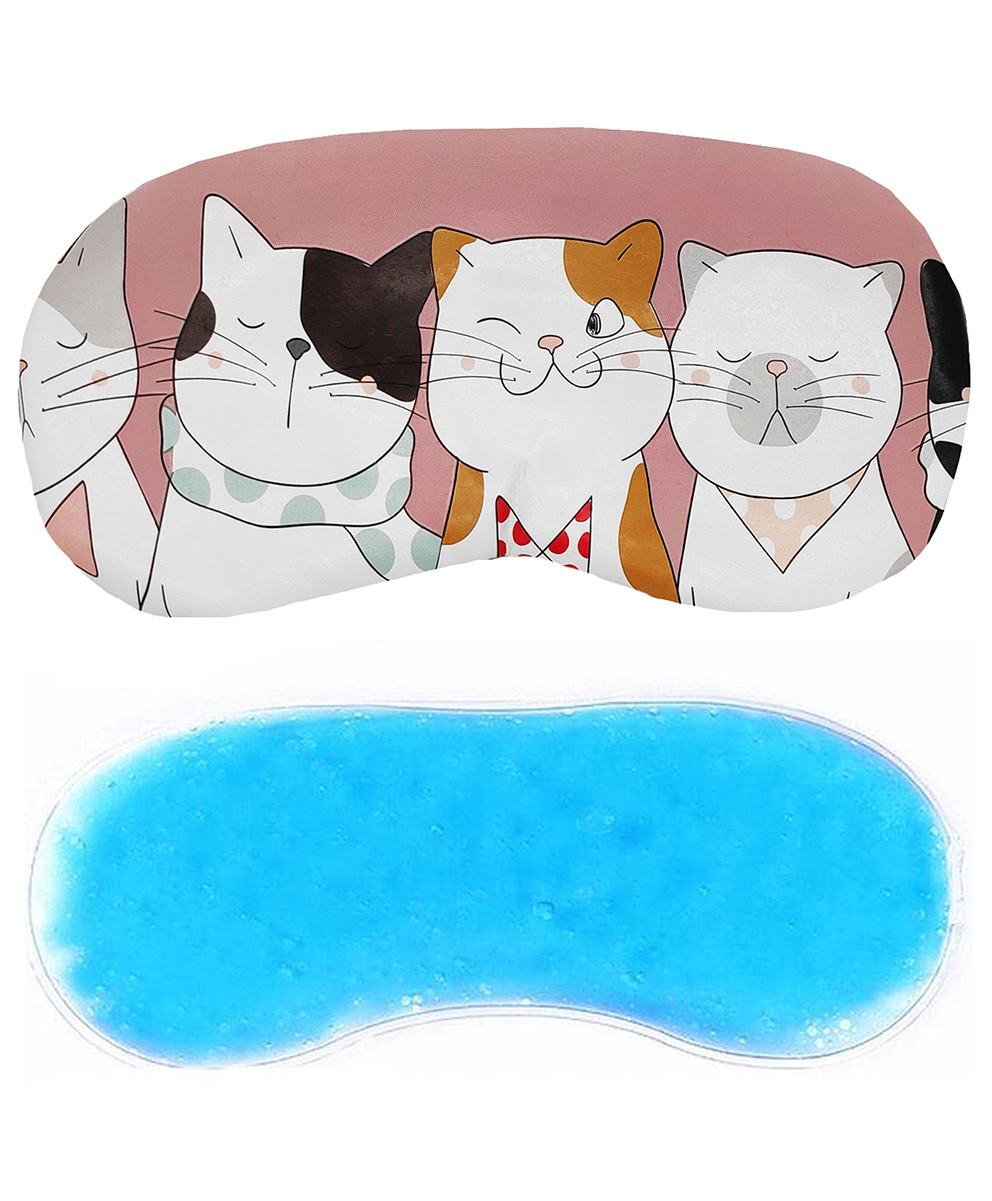 Jenna Cute 5 Kitty Pink Sleeping Eye Shade Mask Cover With Cooling Gel - Multicolour-image-41