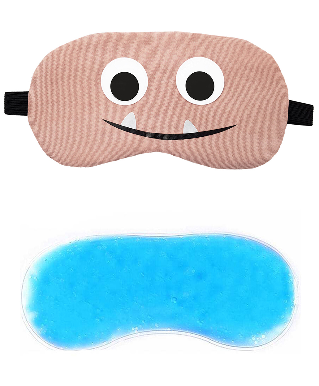 JENNA Sleeping Eye Mask With Cooling Gel Cartoon Teeth Face Print - Pink-image-15