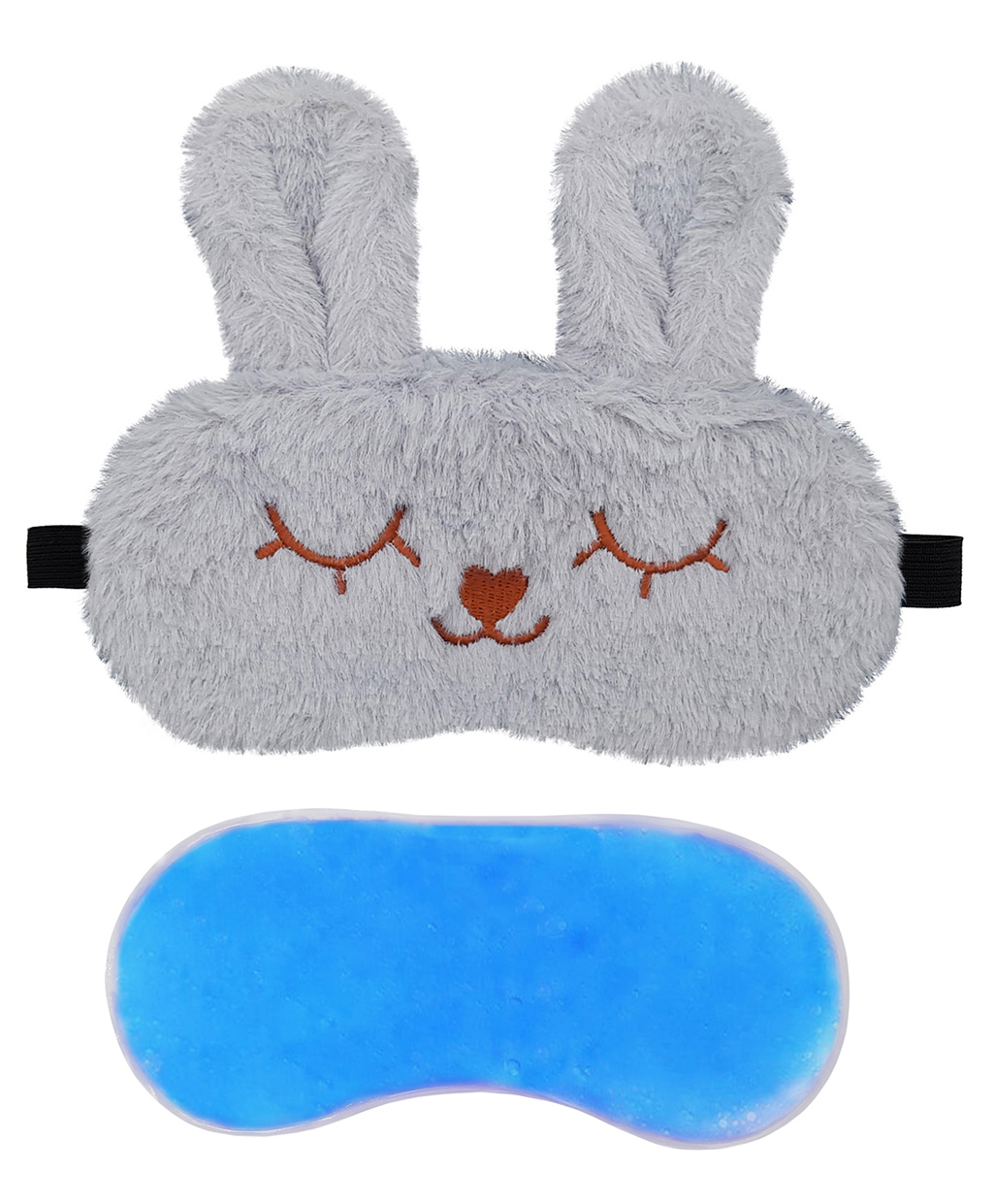 Jenna Fur Bunny Grey Cute Sleeping Eye Mask With cooling Gel-picture-18