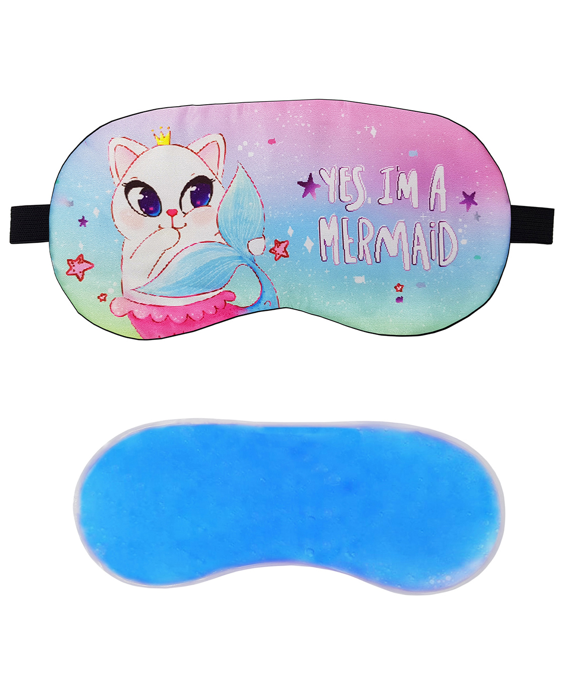 Jenna Jenna Mermaid Printed Sleeping Eye Mask With Cooling Gel - Multicolour-image-32