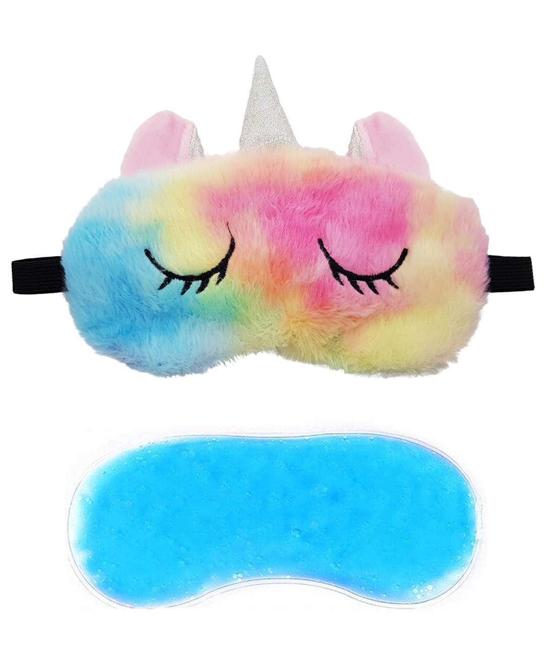 Jenna Unicorn Multi Fur Sleeping Eye Mask With cooling Gel - Multicolour-picture-30