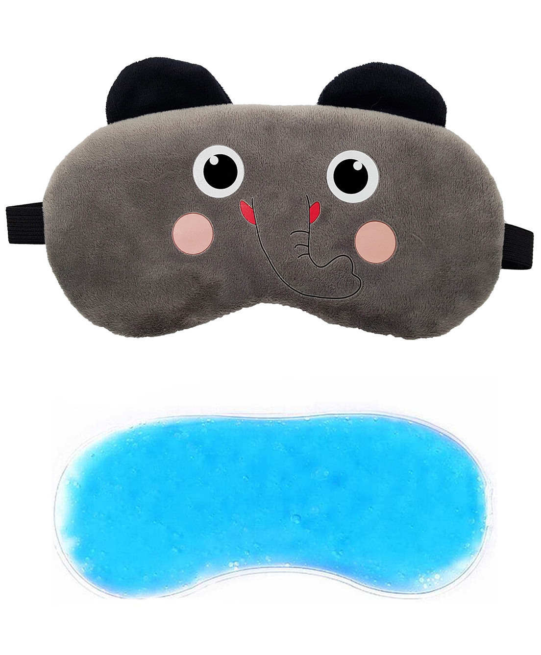Jenna Velvet Ele Grey Sleeping Eye Mask With cooling Gel-image-5