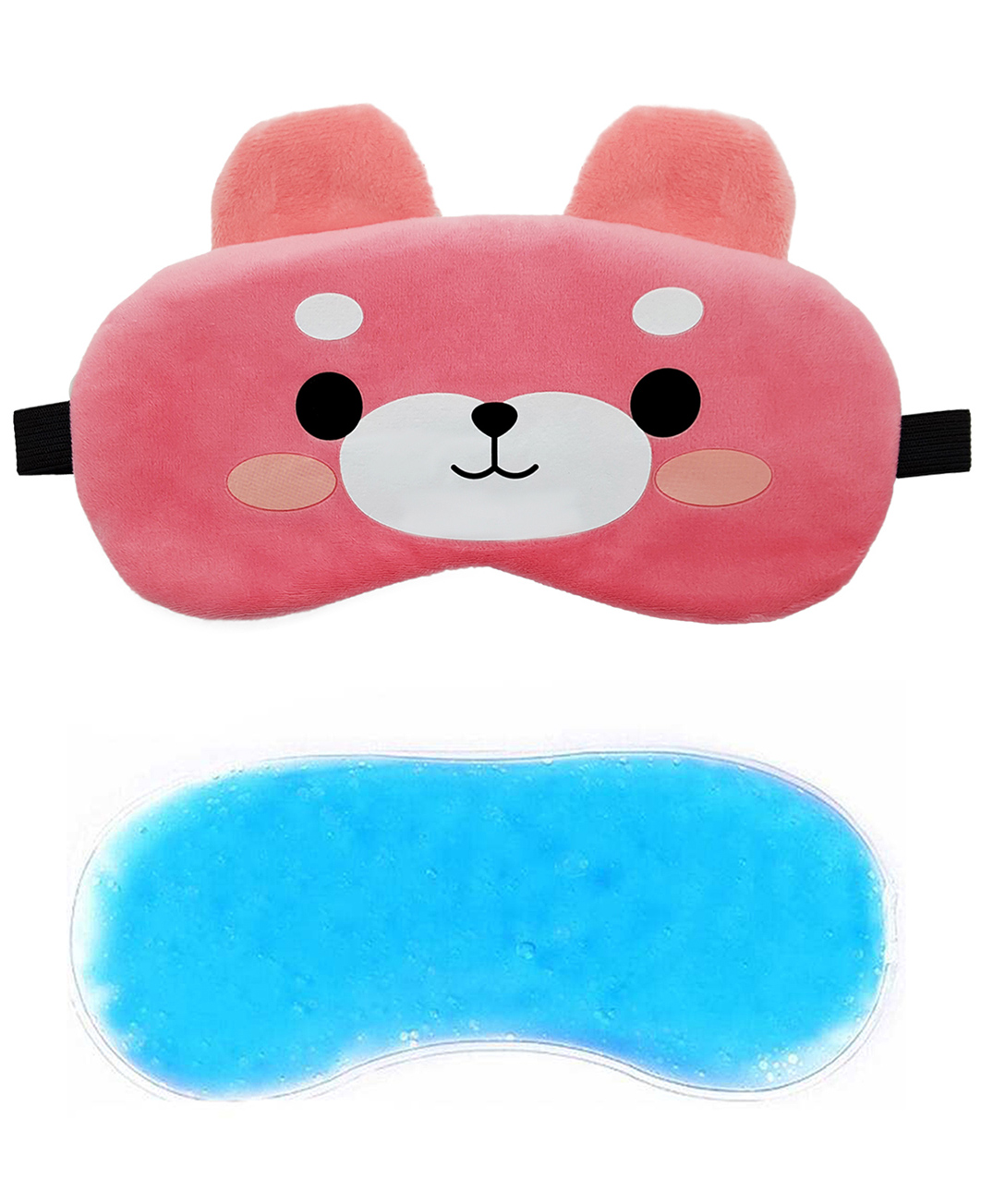 Jenna Velvet Panda Dark Pink Sleeping Eye Mask With Cooling Gel-image-23