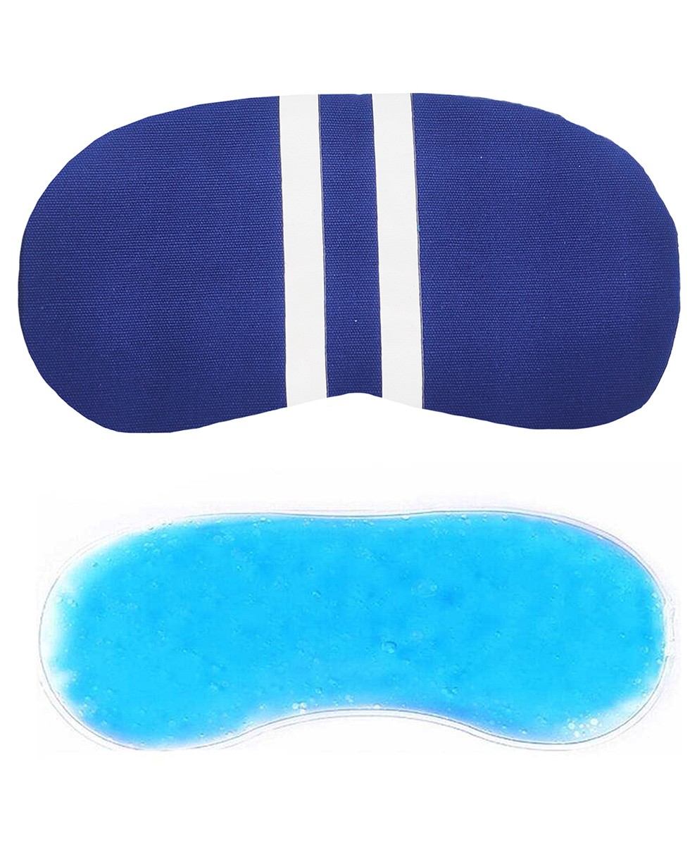 Jenna White Line Purple Printed Sleeping Eye Mask With Cooling Gel - Blue-image-8