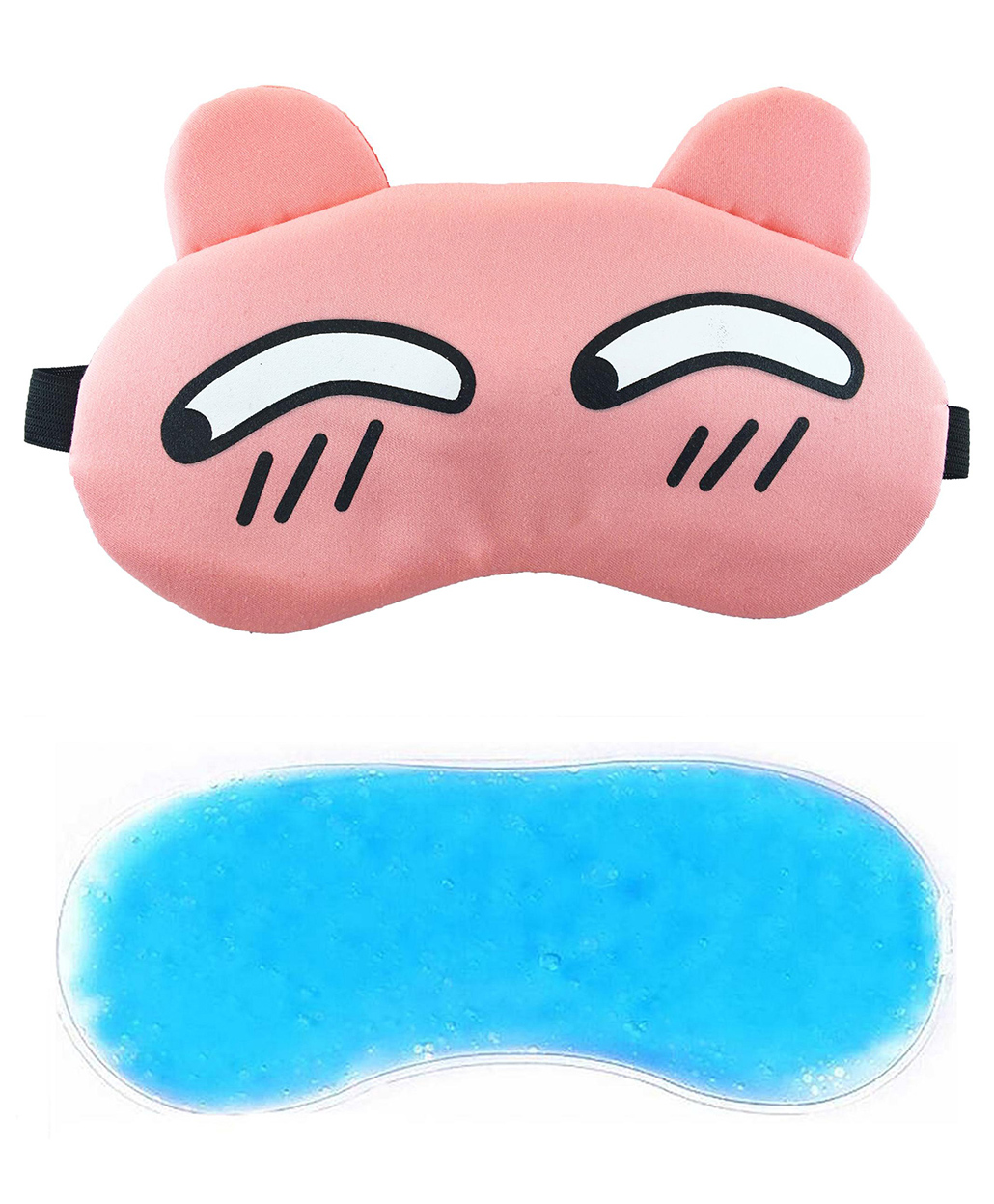 Jenna Line Pink Printed Sleeping Eye Mask With Cooling Gel-image-29