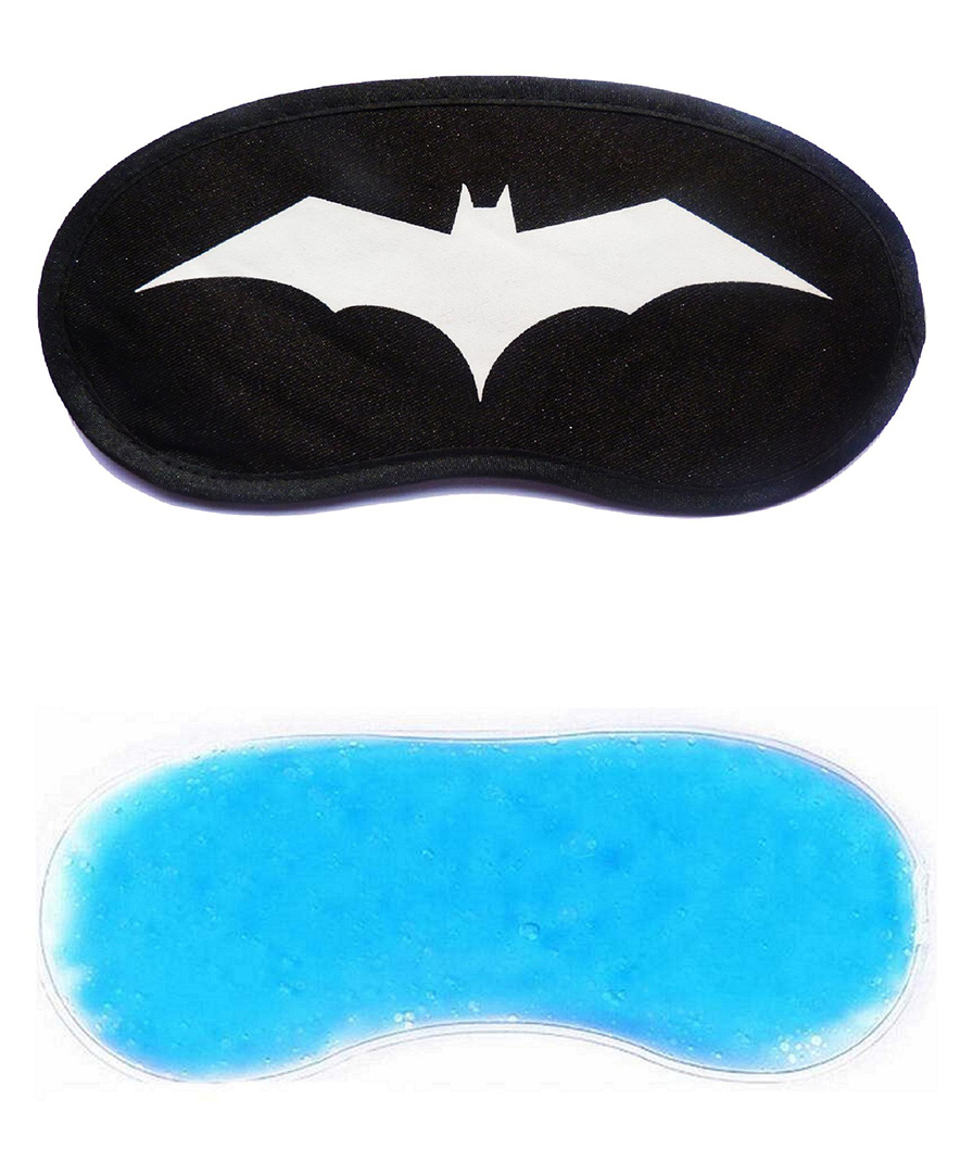 Jenna White Bat Printed Sleeping Eye Mask With Cooling Gel-image-16