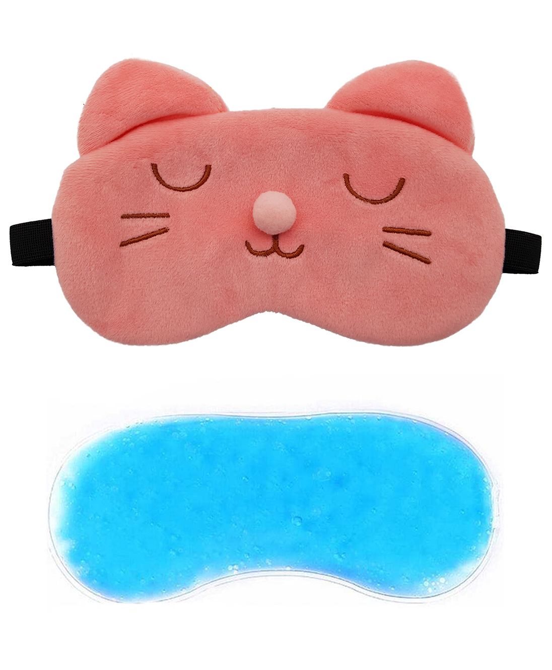 Jenna Fur Kitty Sleeping Eye Mask with Cooling Gel - Pink-picture-45