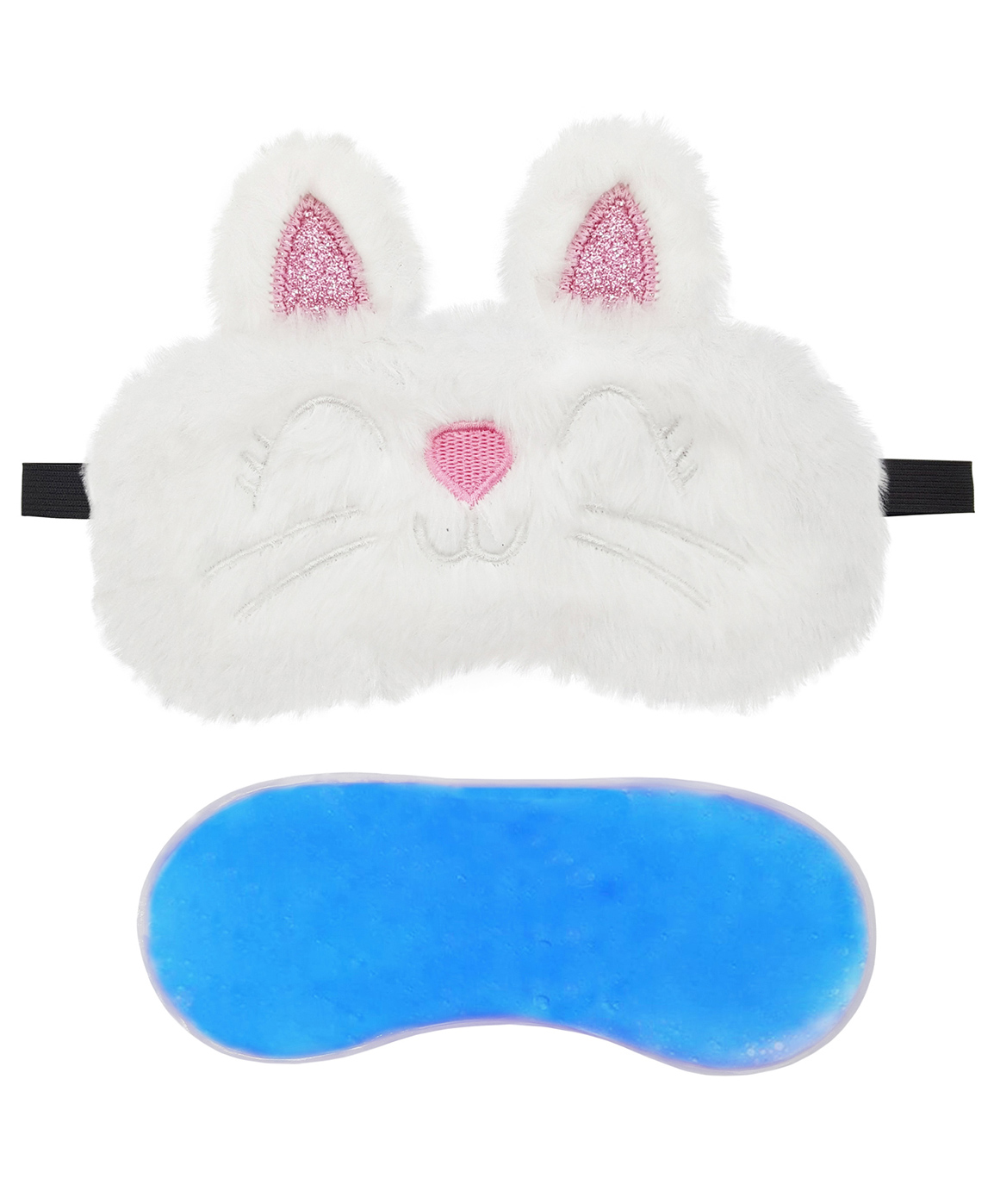 Jenna Fur Cat White Cute Sleeping Eye Mask With Cooling Gel - White Pink-picture-20