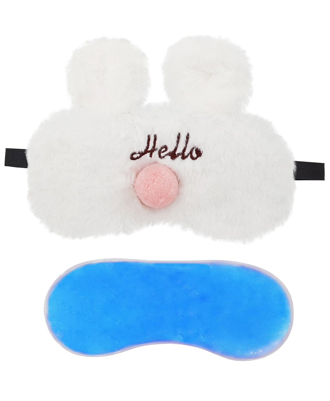 Jenna Fur Hello White Cute Sleeping Eye Mask With Cooling Gel - White-picture-47