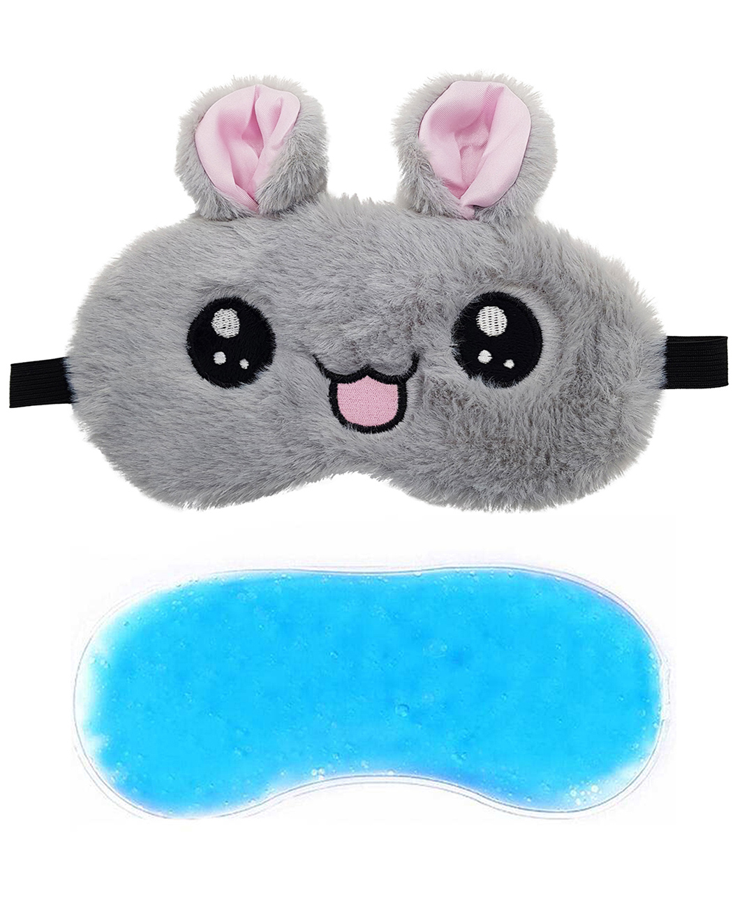 Jenna Fur Kitty Grey Cute Sleeping Eye Mask With Cooling Gel-image-22
