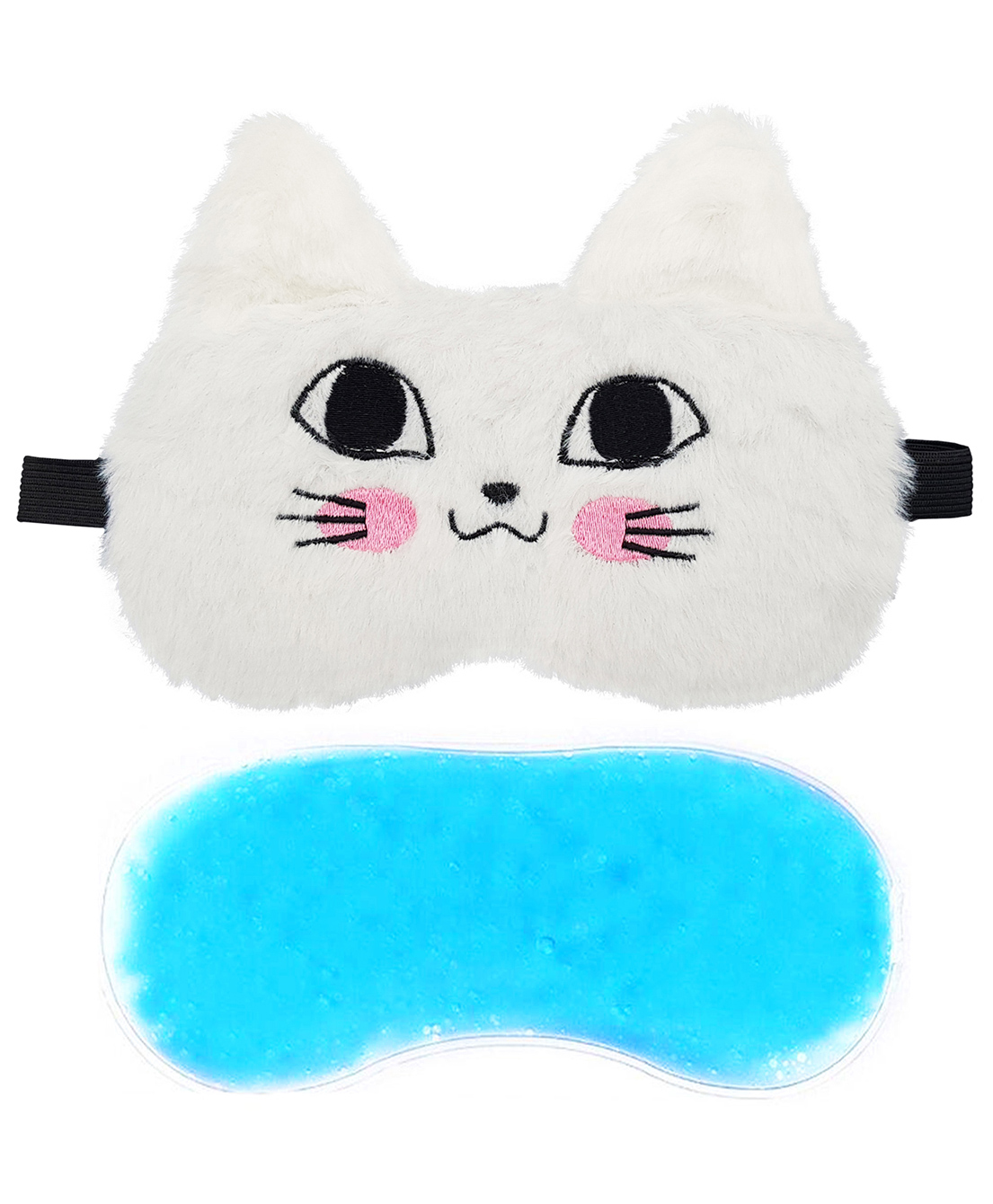 Jenna Fur Tomcat White Cute Sleeping Eye Mask With Cooling Gel-picture-49