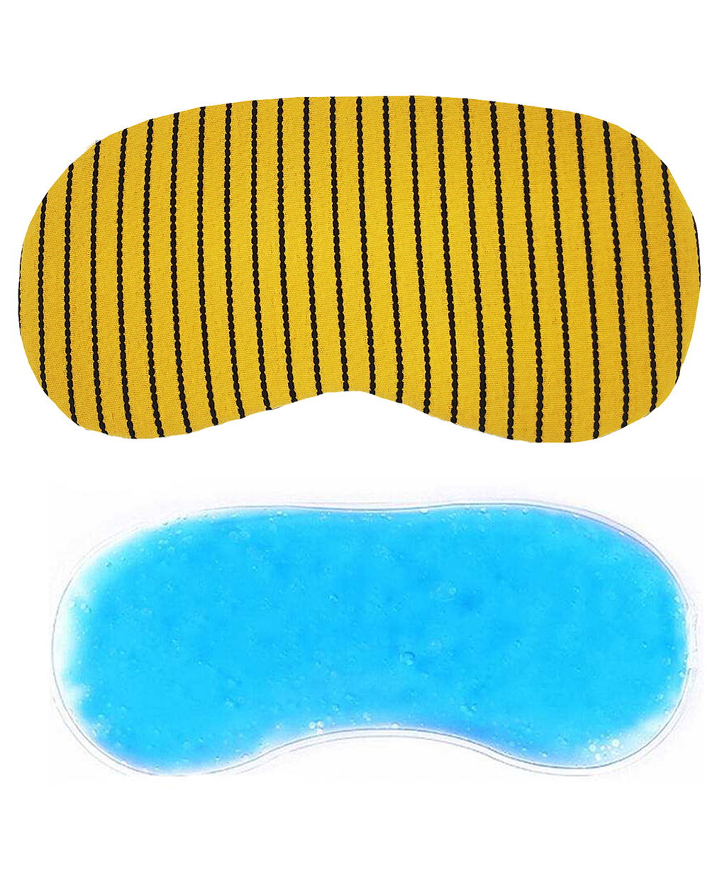 Jenna Sleeping Eye Mask With Cooling Gel MultiLine Print - Yellow-image-13