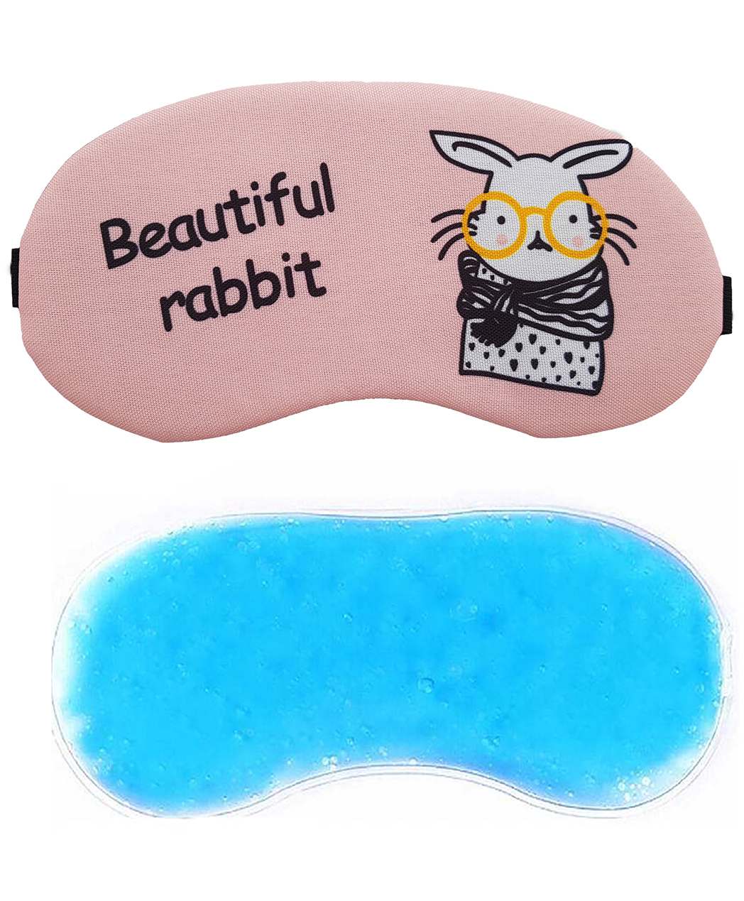 Jenna Rabbit Face Sleeping Eye Mask With Cooling Gel - Pink-picture-26