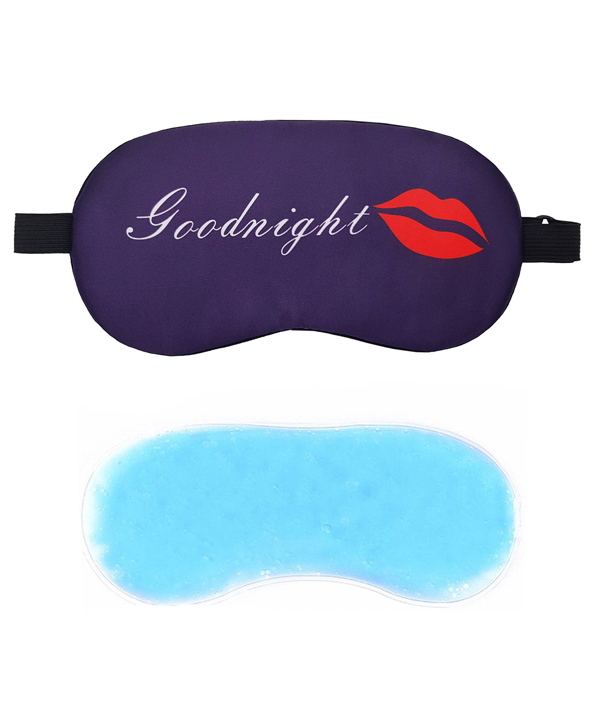 Jenna Red Lips Purple Face Sleeping Eye Mask With Cooling Gel - Purple-picture-27