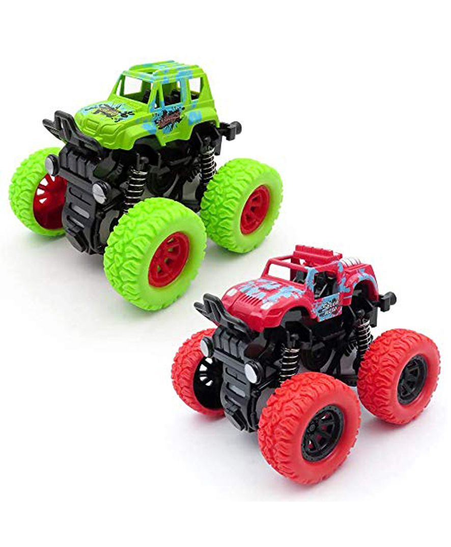PLUSPOINT Friction Monster Inertia Trucks Cars Pack of 2 - Multicolour-picture-19