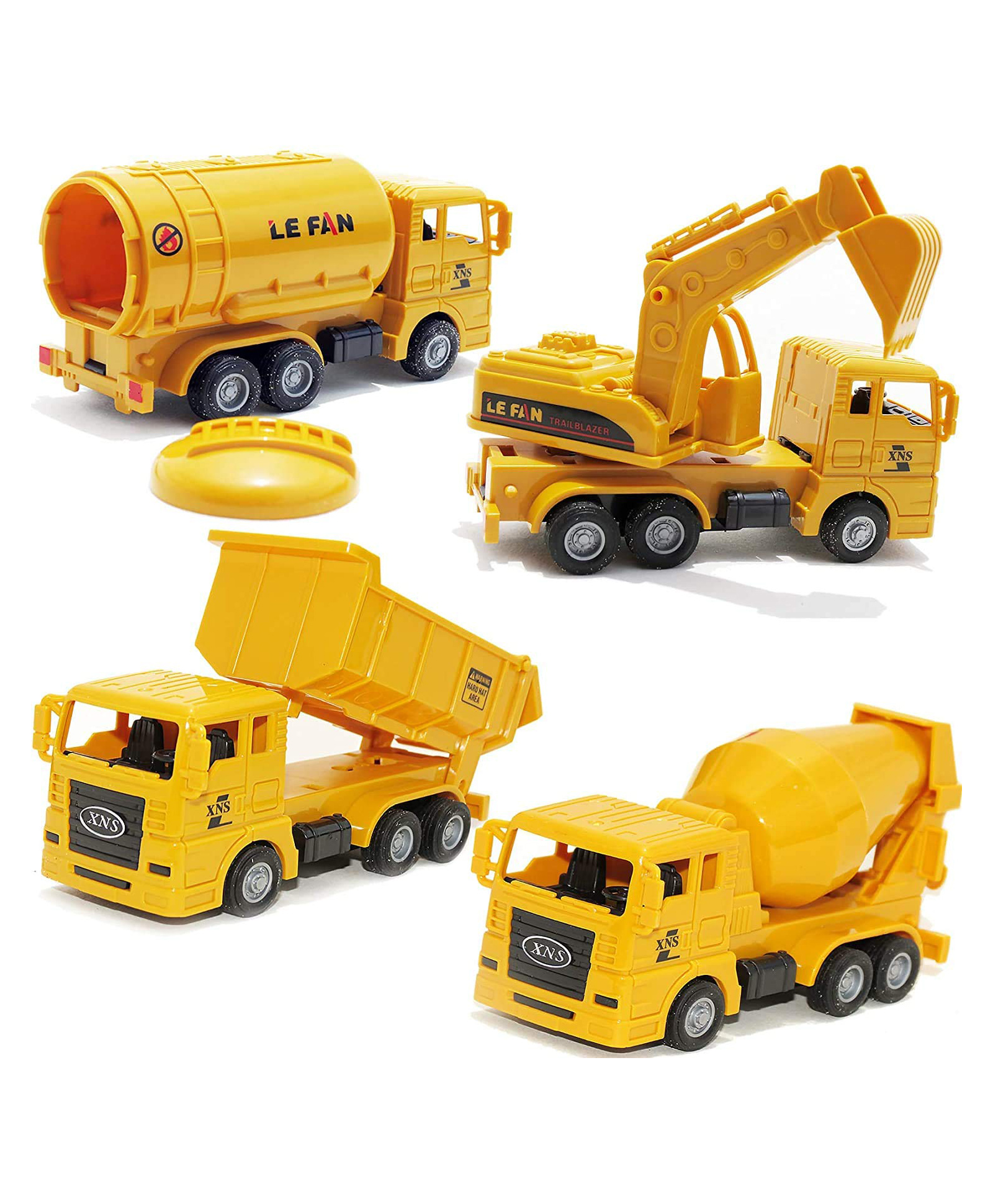 PLUSPOINT Exclusive Collection Friction Powered Construction Vehicles Yellow - 4 Pieces-picture-43