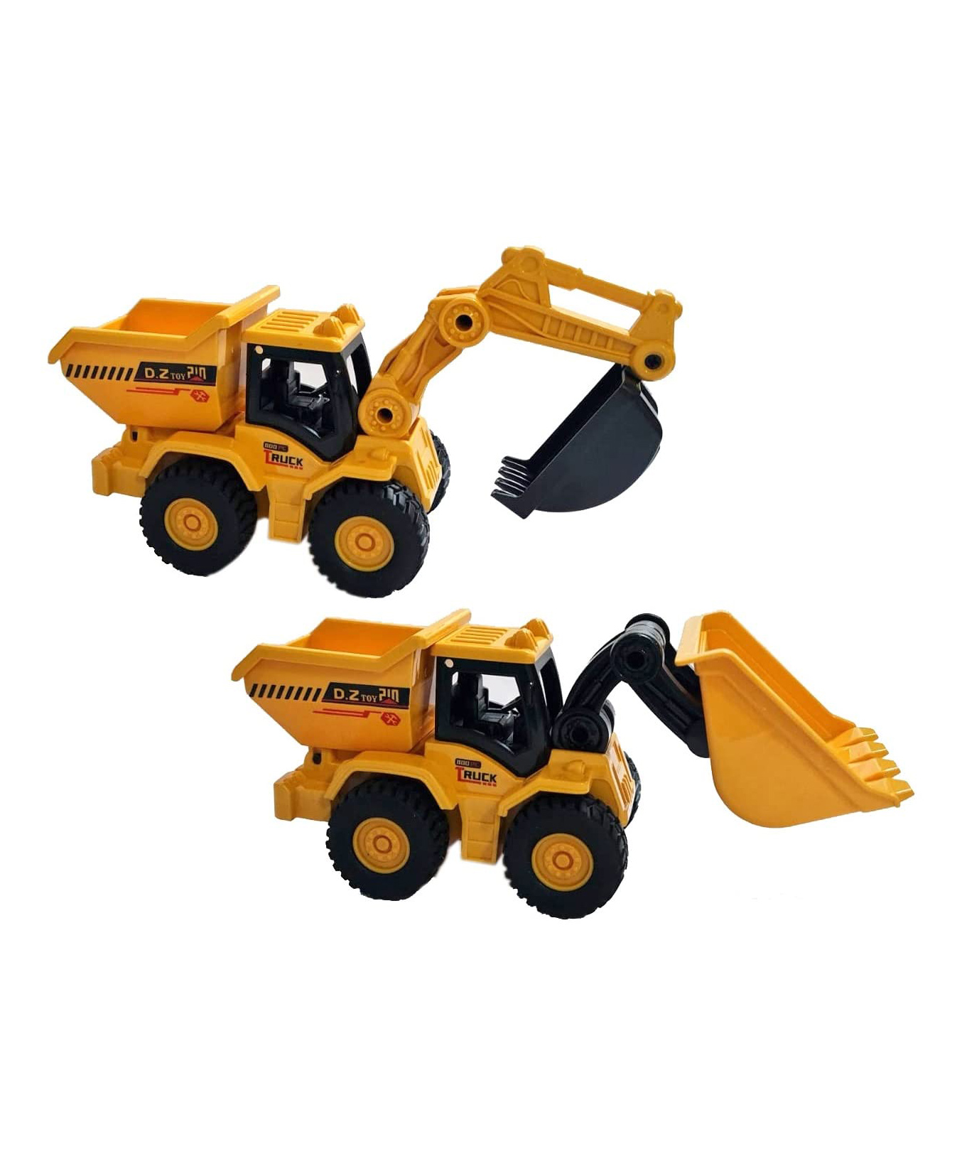 PLUSPOINT Friction Powered Construction Vehicles Pack of 2 - Yellow Black-picture-10