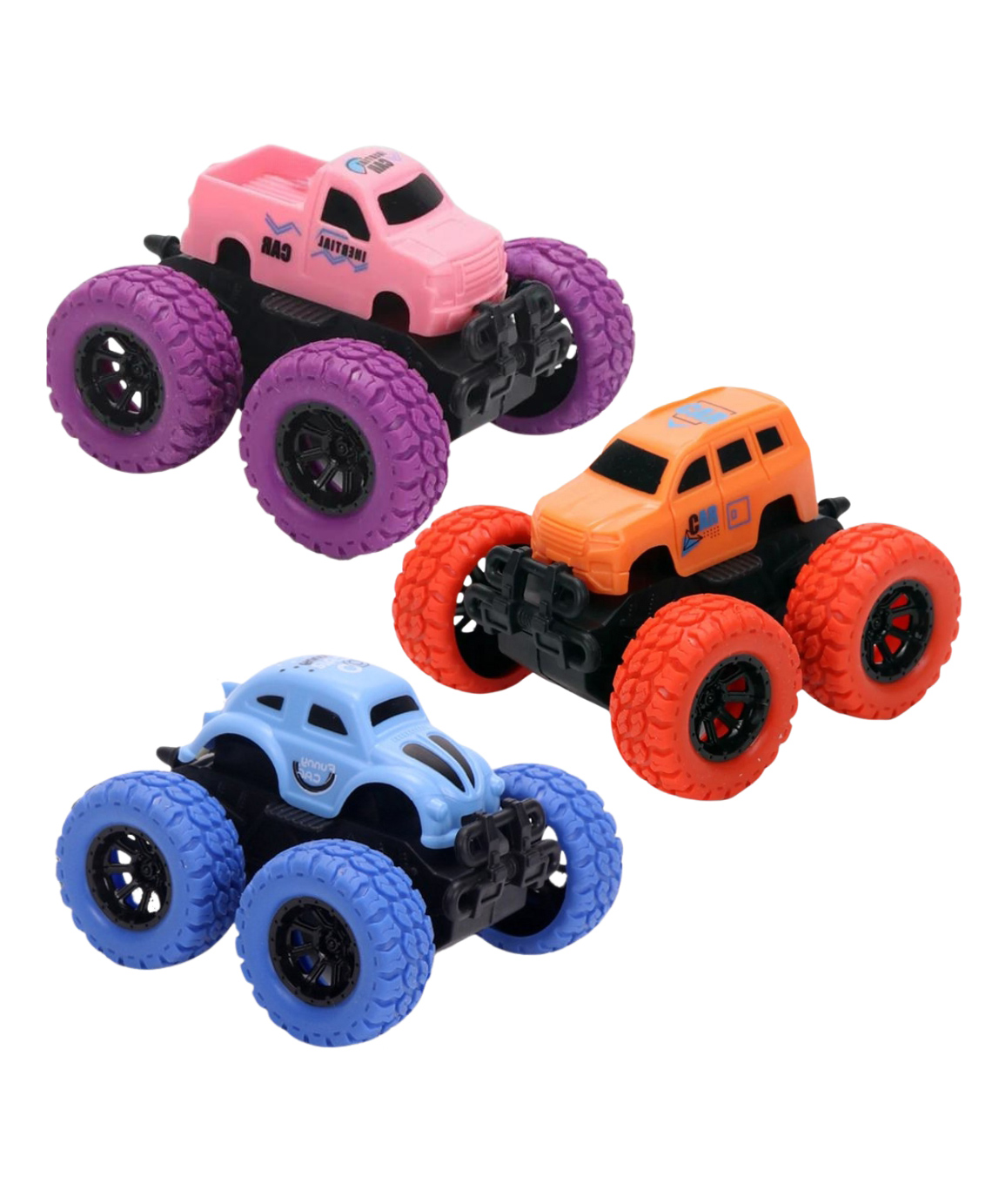 PLUSPOINT A Exclusive Friction Powered Pull Back & Push n Go  Off - Road Cars  Pack of 3 - Multicolour-picture-15