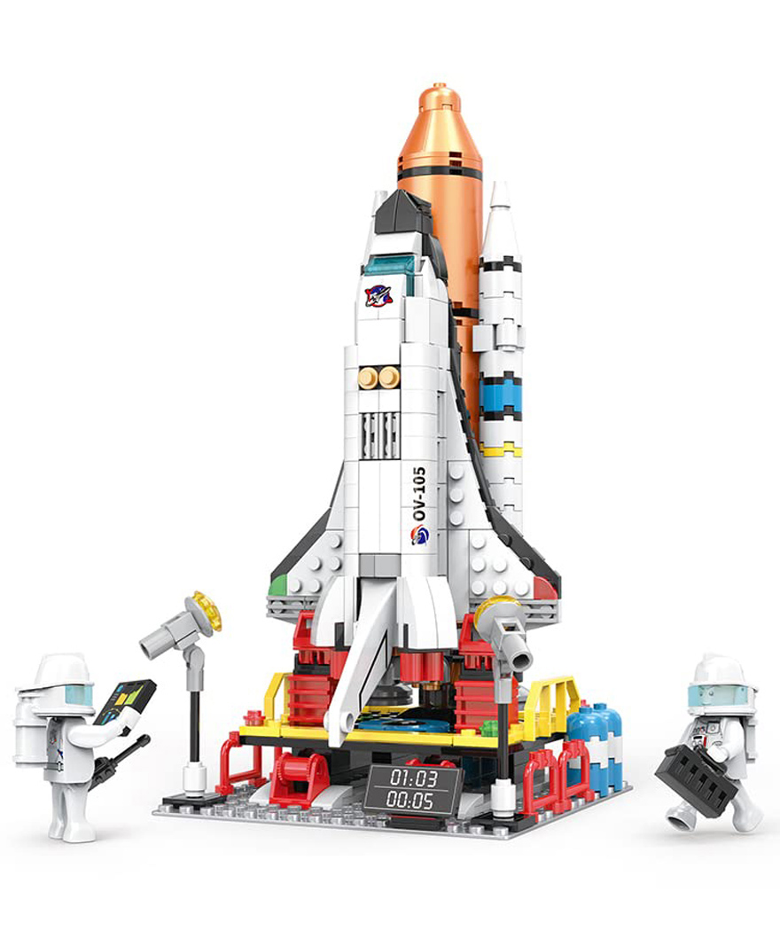 PLUSPOINT Exclusive of Blocks and Bricks for Kids Boys & Girls with Different Themes Space Shuttle - 404 Pieces (Color May Vary)-picture-25