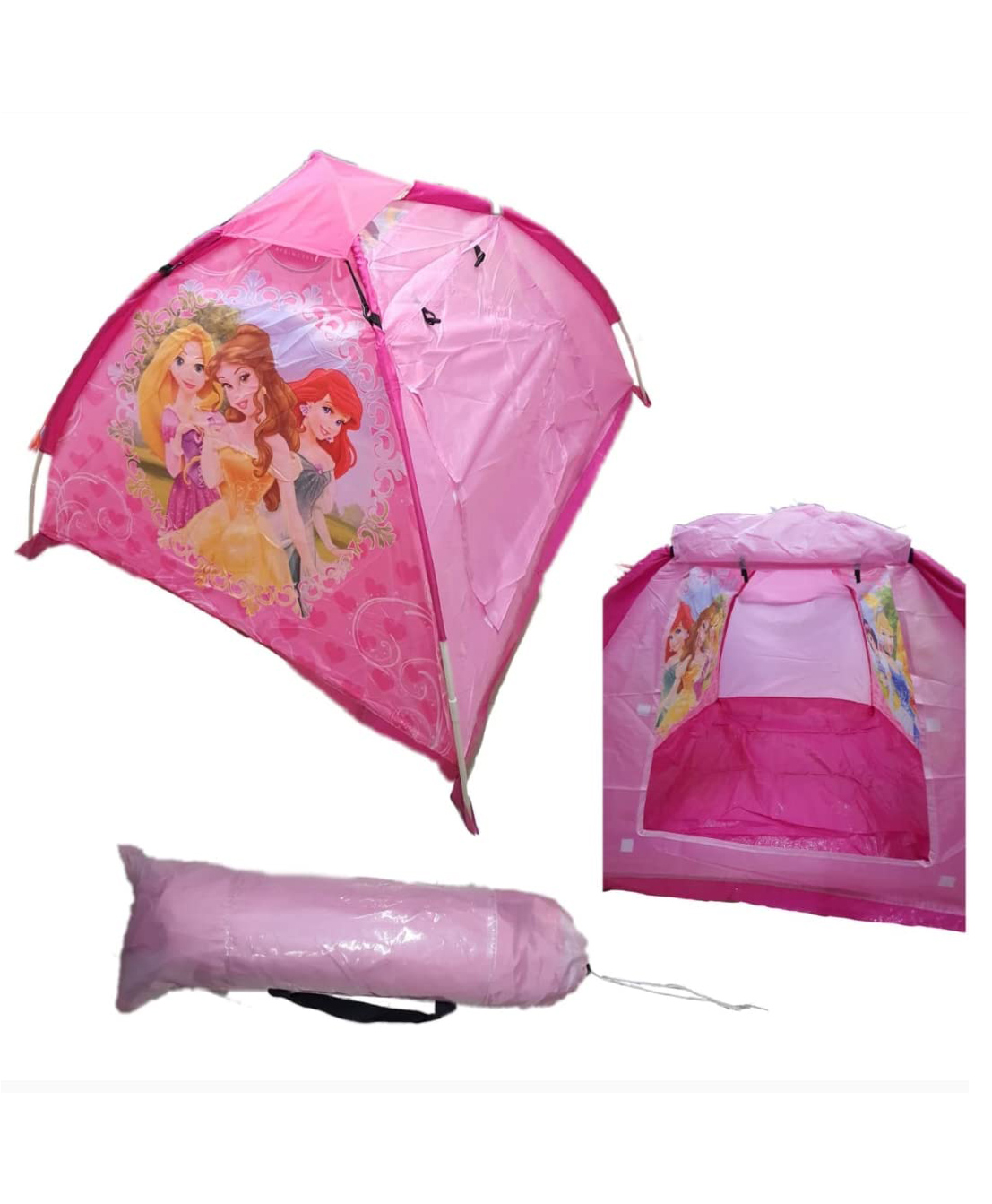 PLUSPOINT Princess Theme Portable Folding Play House With Carry Case - Pink-picture-12