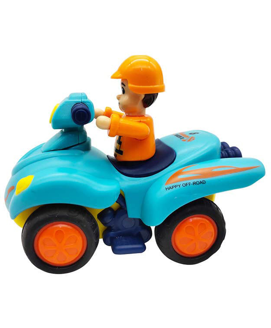 PLUSPOINT Friction Powered Push & Go Beach Bike Toy - Blue Orange-image-38